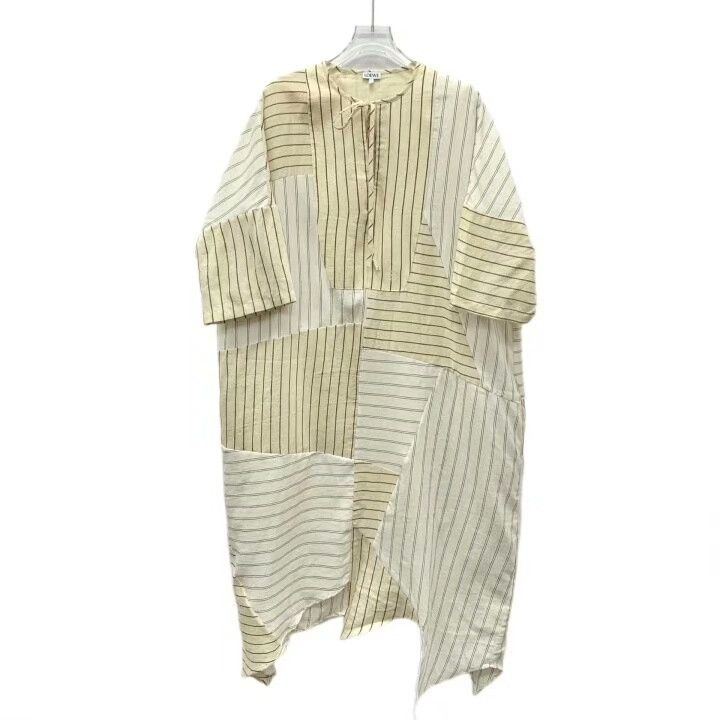 Loewe Striped Linen Short Sleeve Dress