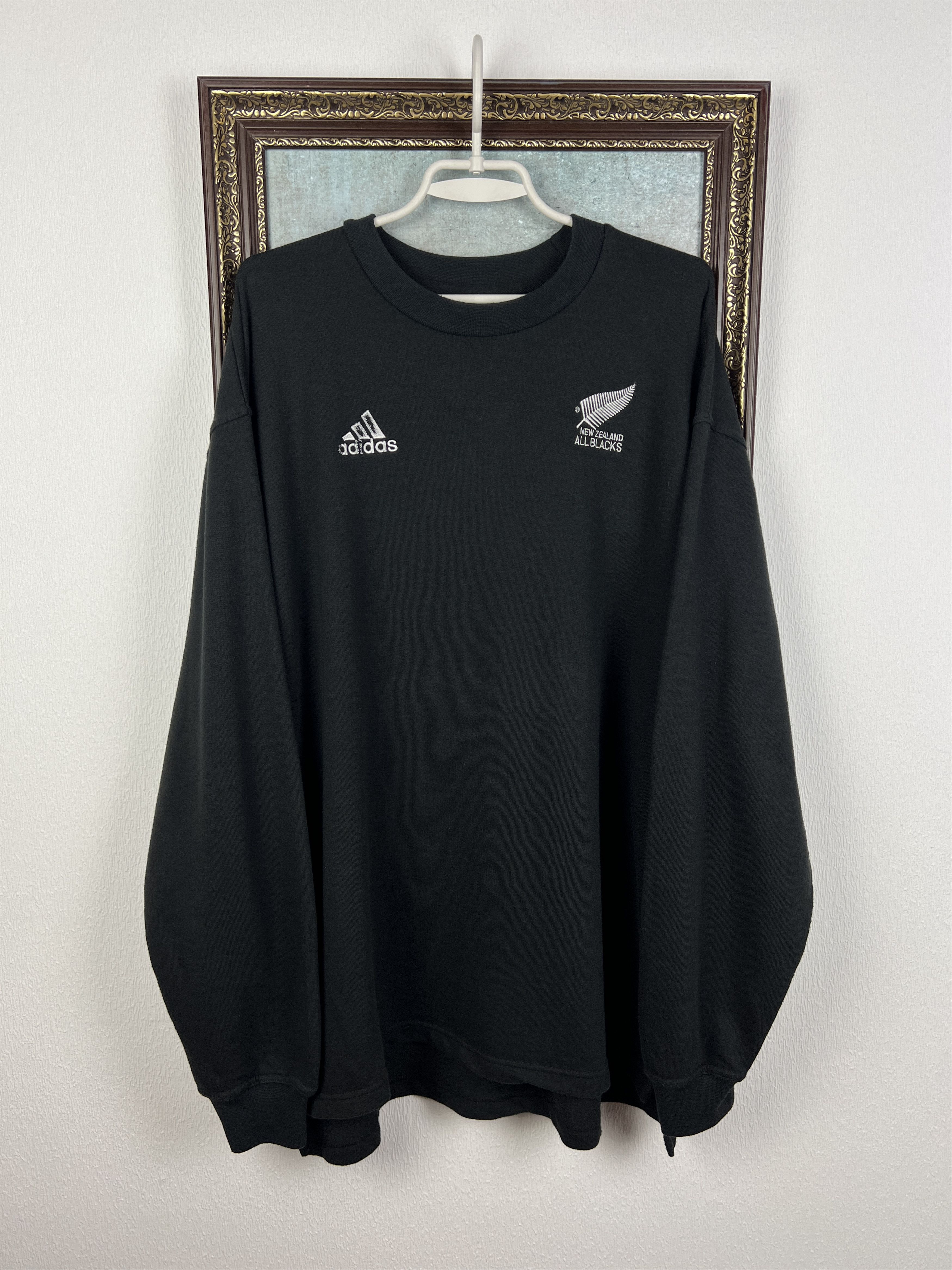 Adidas Adidas New Zealand All Blacks Rugby Sweatshirt Track Top Size US XL / EU 56 / 4 - 1 Thumbnail