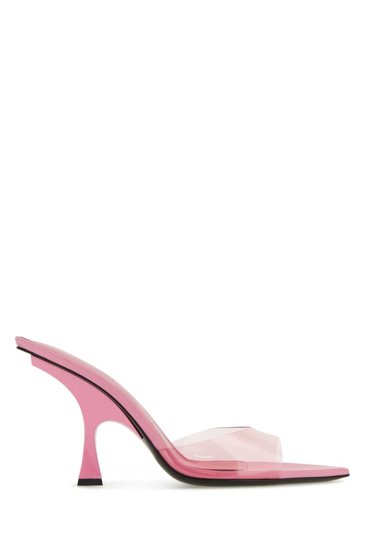 image of The Attico Pink Pvc Ester Mule Shoess Shoes, Women's (Size 8)