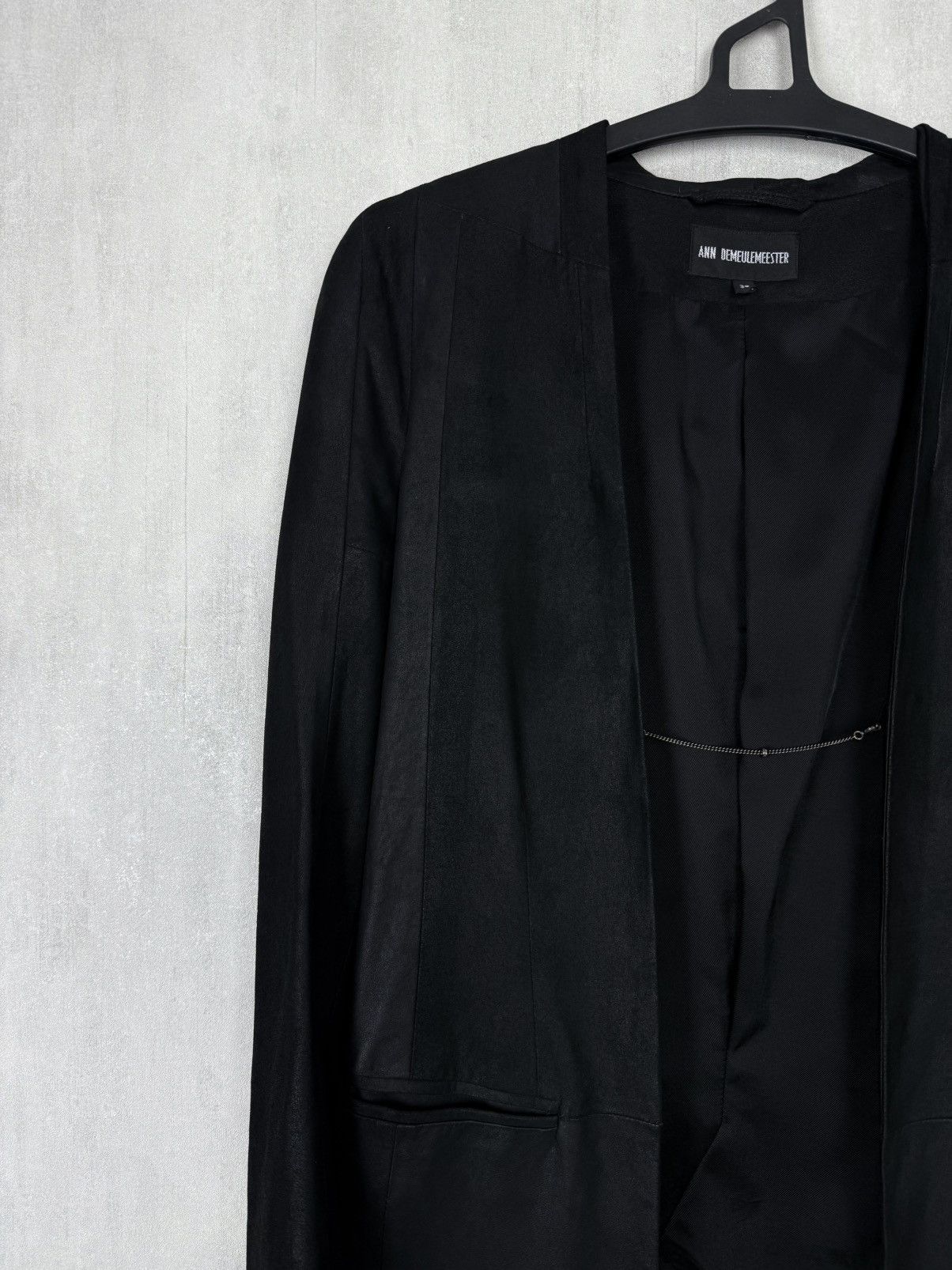 Ann Demeulemeester Ann Demeulemeester Leather Blazer With 925 Silver Chain Size XS / US 0-2 / IT 36-38 - 4 Thumbnail