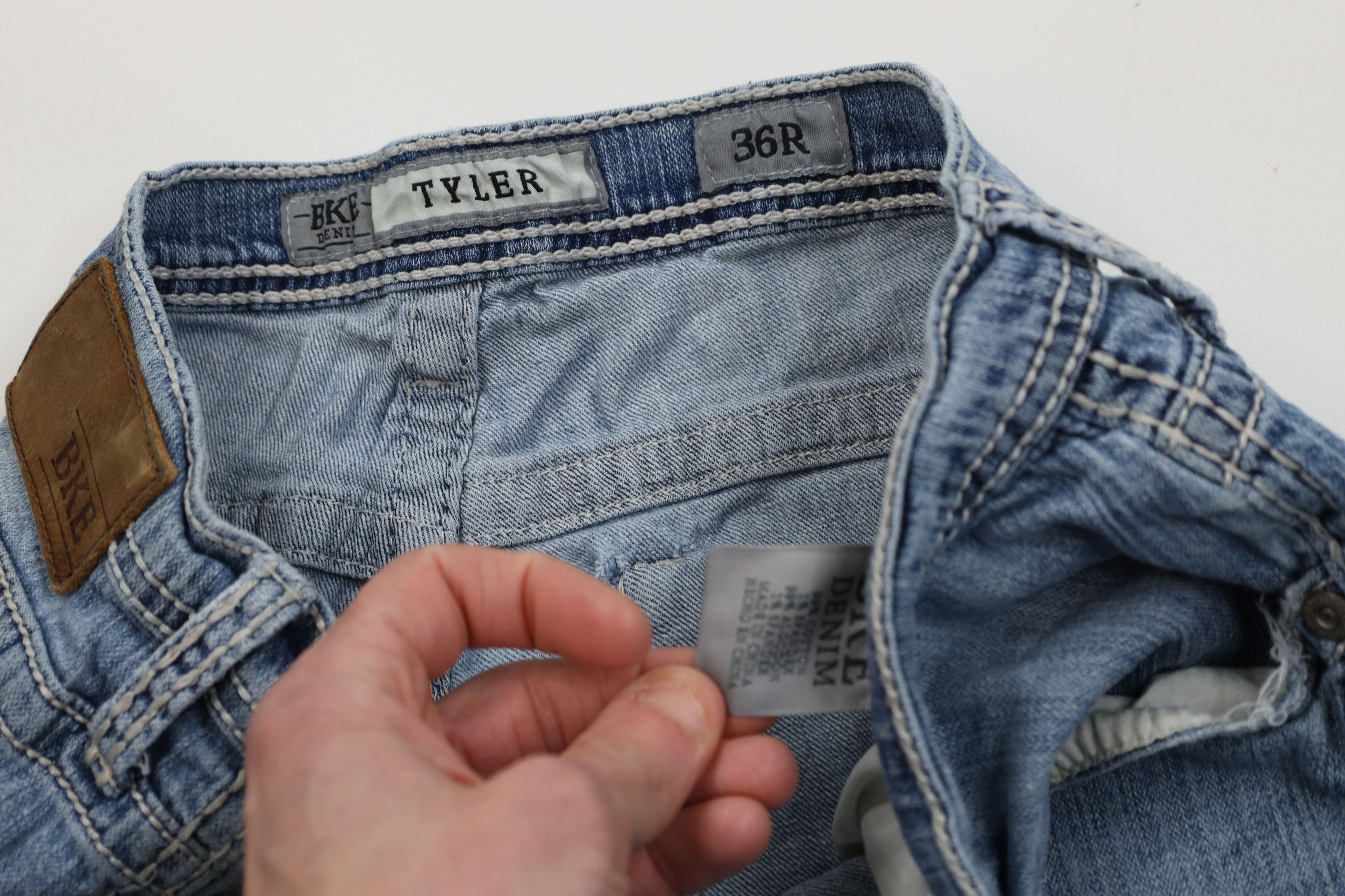 Vintage Buckle BKE Thick Stitch Tyler Bootcut Denim Jeans Stretch Size US 36 / EU 52 - 10 Thumbnail