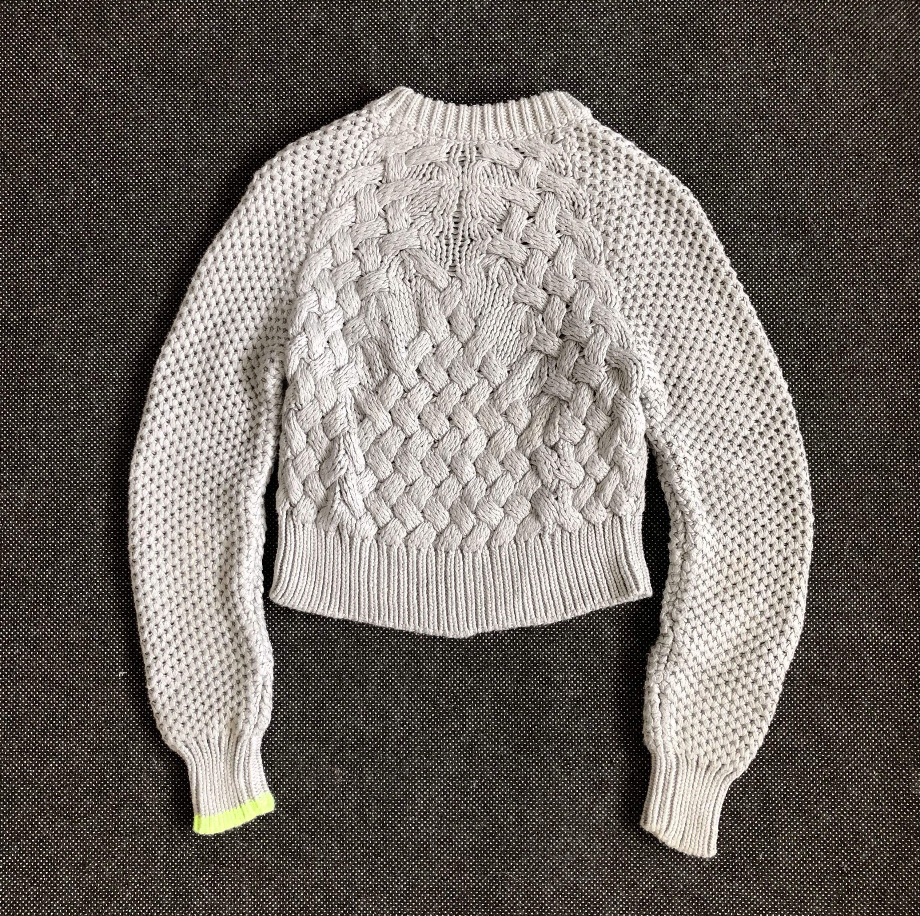 Maison Margiela FW15 MM6 CROPPED HEAVY CABLE KNIT PULLOVER SWEATER Size XS / US 0-2 / IT 36-38 - 8 Thumbnail