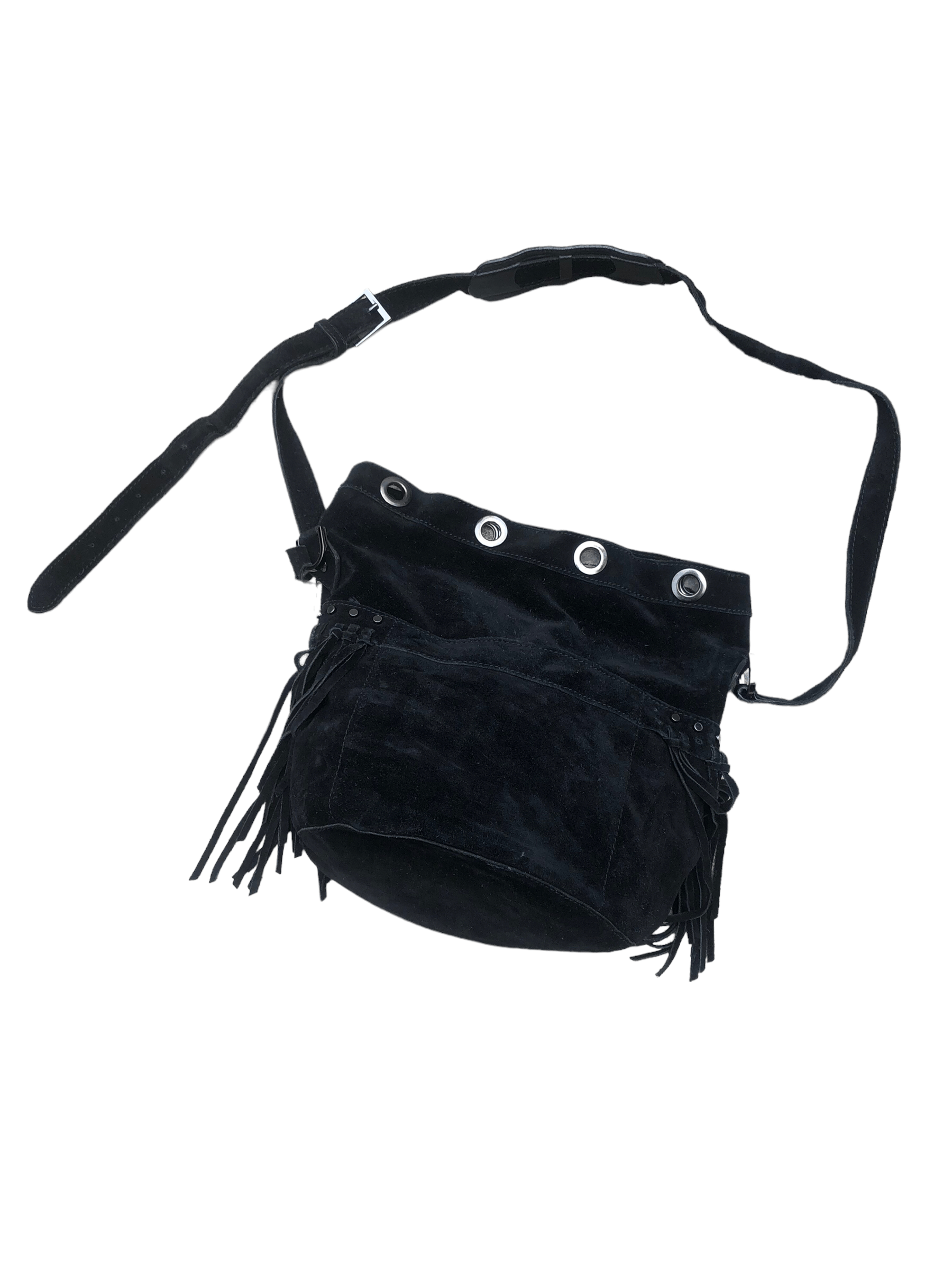 Zadig & Voltaire 🔥Y2K ZADIG & VOLTAIRE 'Bobo Gipsy' Black Suede Bucket Bag Size ONE SIZE - 2 Thumbnail