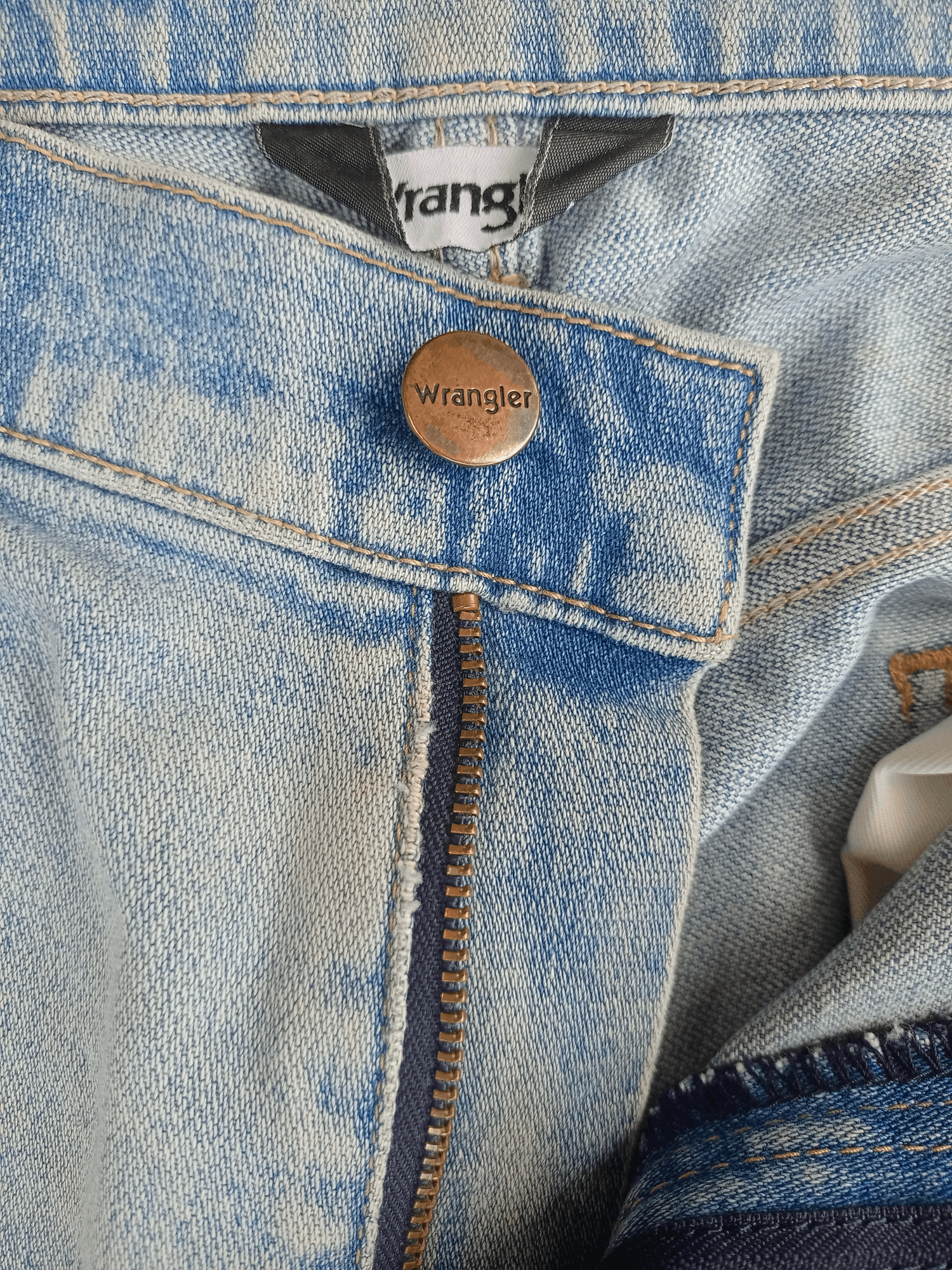 Wrangler SALES🔥Vintage Wrangler Washed Blue Distressed Loose Jeans Size US 28 / EU 44 - 3 Thumbnail