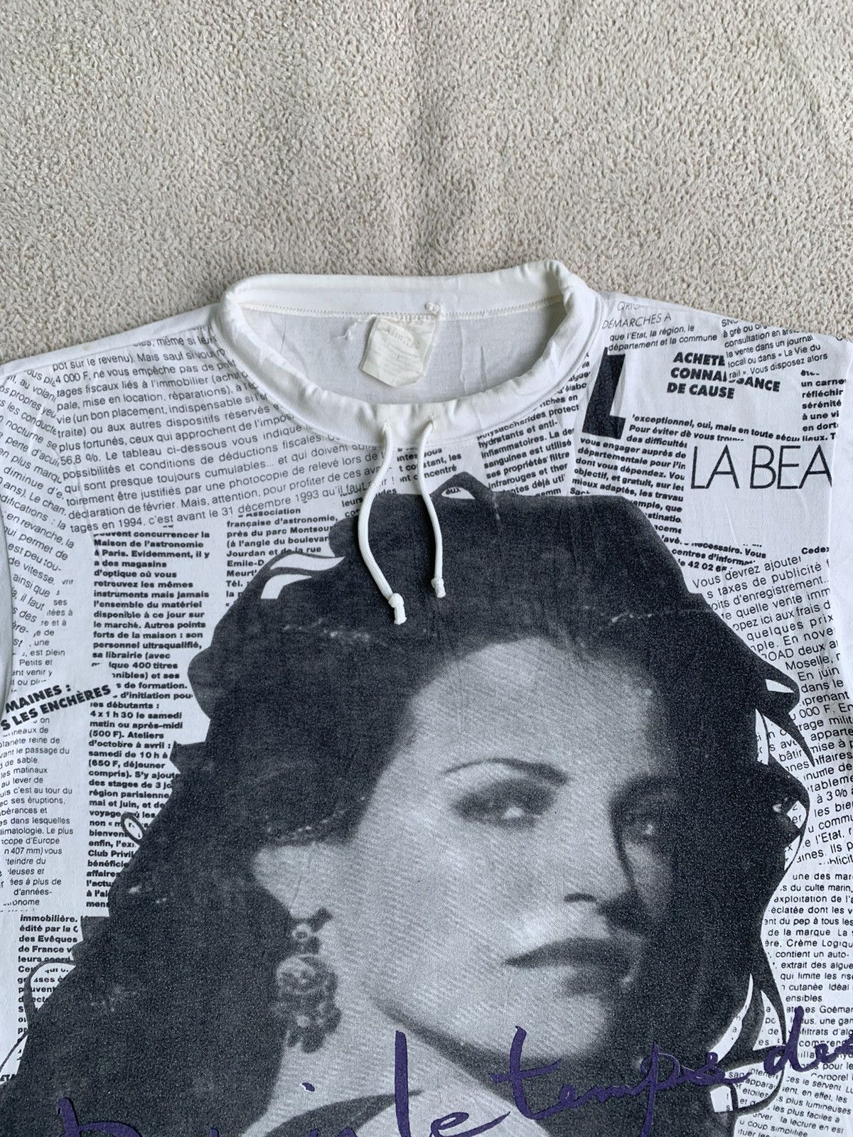 Hysteric Glamour × Japanese Brand vintage 90s french potrait wording tshirt Size US L / EU 52-54 / 3 - 4 Thumbnail