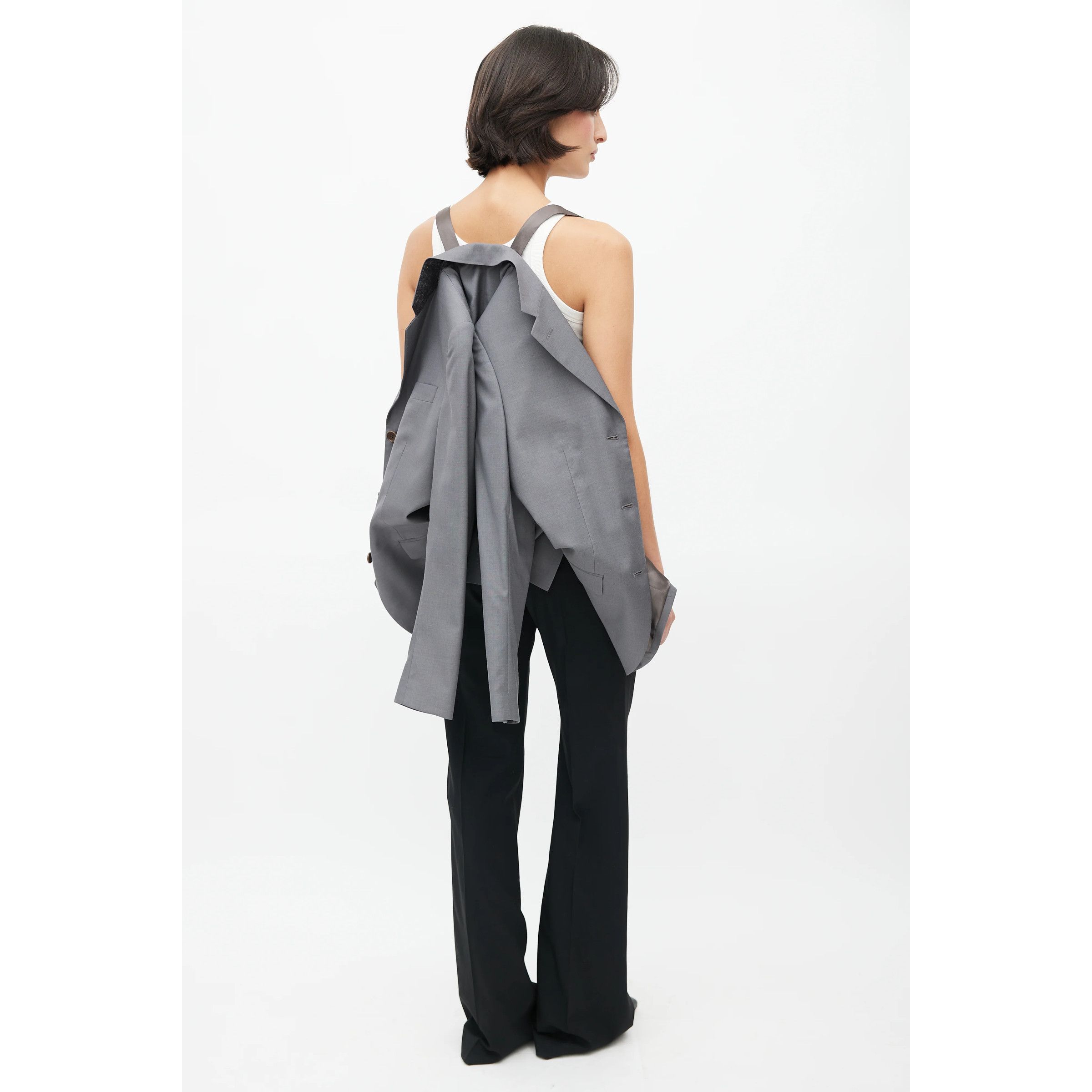 Helmut Lang Helmut Lang Satin Lapel Tuxedo Suit Jacket 32R Hedi 
