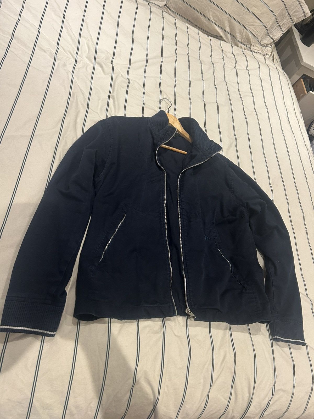 Nike VINTAGE nike navy full zip high collar Size US M / EU 48-50 / 2 - 2 Thumbnail