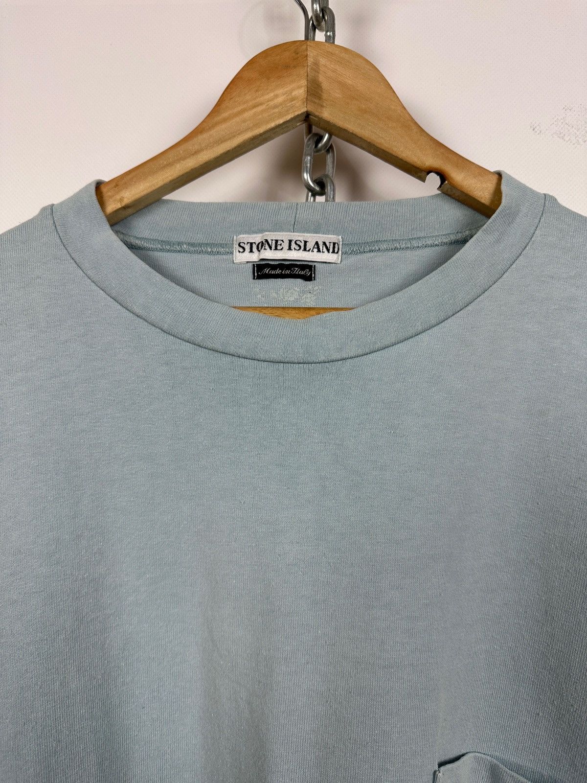 Stone Island 1997 Vintage Stone Island Archive Pocket Blue T-Shirt Size US XXL / EU 58 / 5 - 8 Thumbnail
