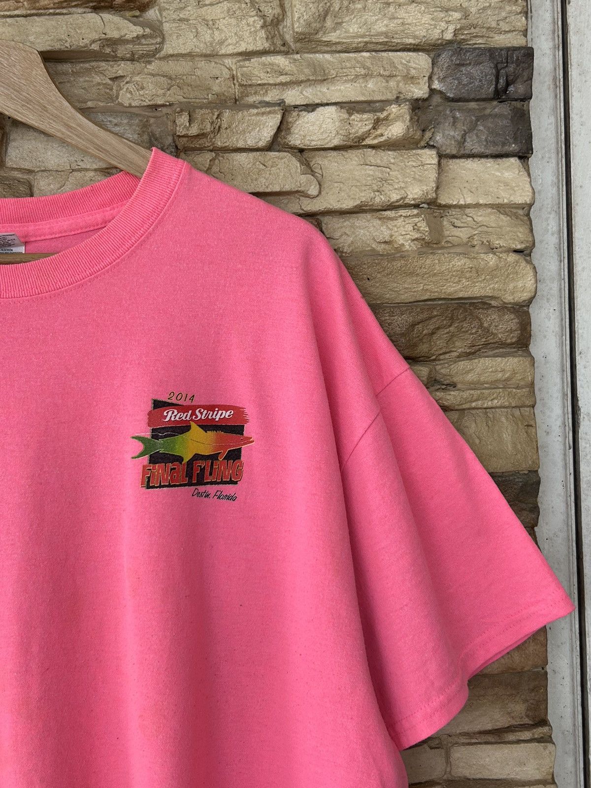 Vintage Vintage Red Stripe Final Fling Destin Florida Tees Size US XL / EU 56 / 4 - 7 Thumbnail