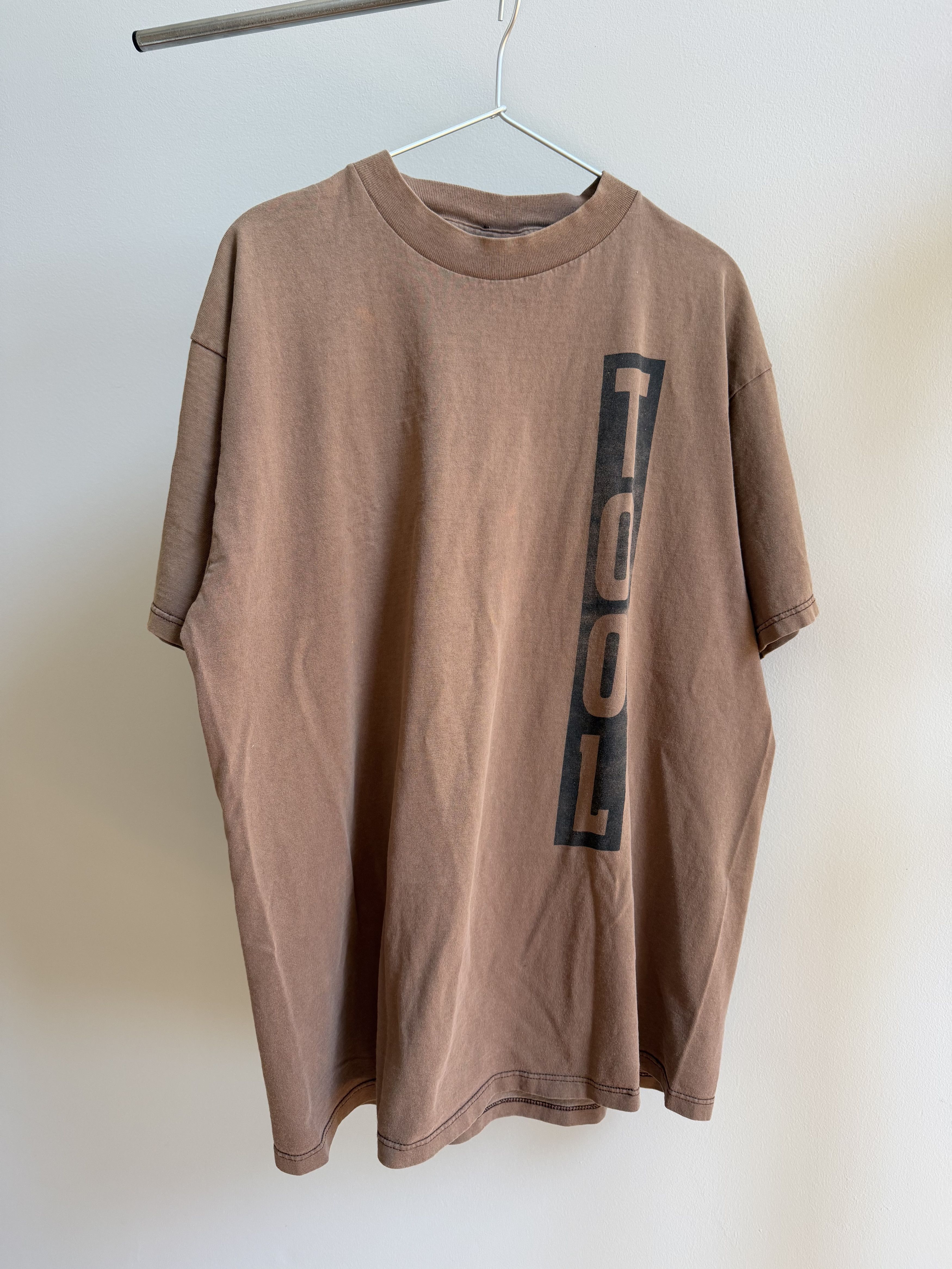Vintage 1990's Faded Brown TOOL Spiral T-Shirt Size US XL / EU 56 / 4 - 1 Thumbnail