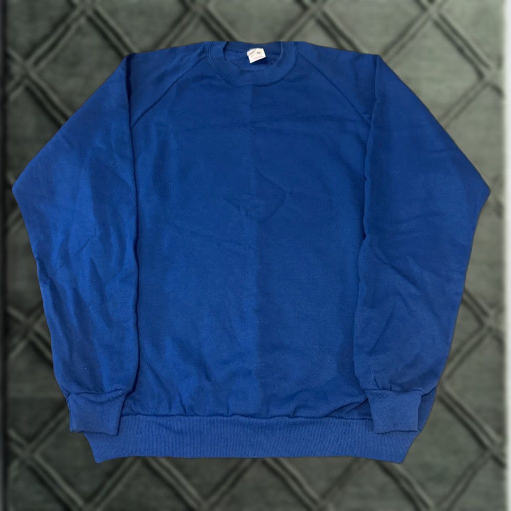 Jerzees VINTAGE Jerzees Sweatshirt Blue Crewneck 80s XL Men Pullover Size US XL / EU 56 / 4 - 1 Thumbnail