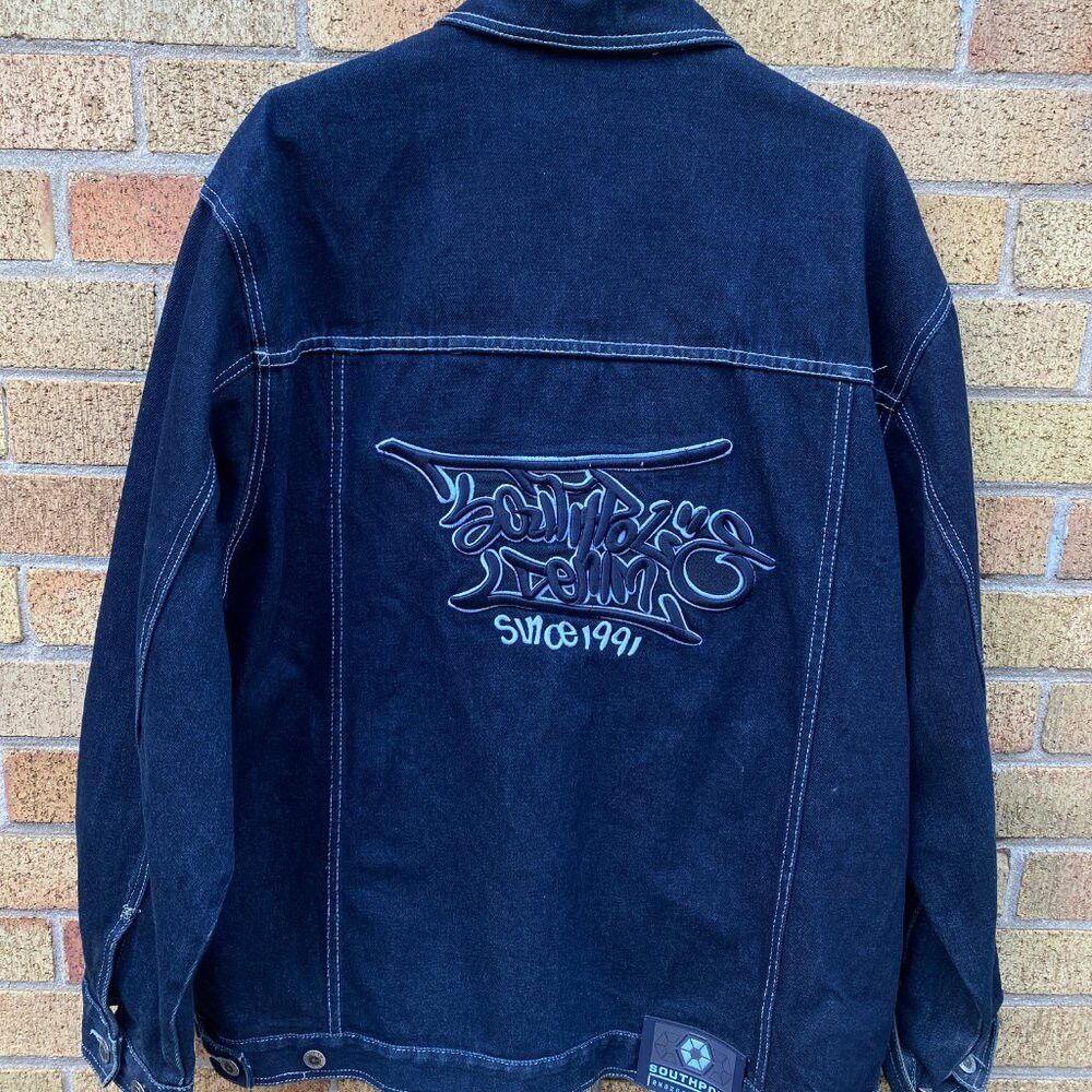 Southpole × Vintage Vintage 1998 South Pole Embroidered Jean Jacket Large Blue Size US L / EU 52-54 / 3 - 9 Thumbnail