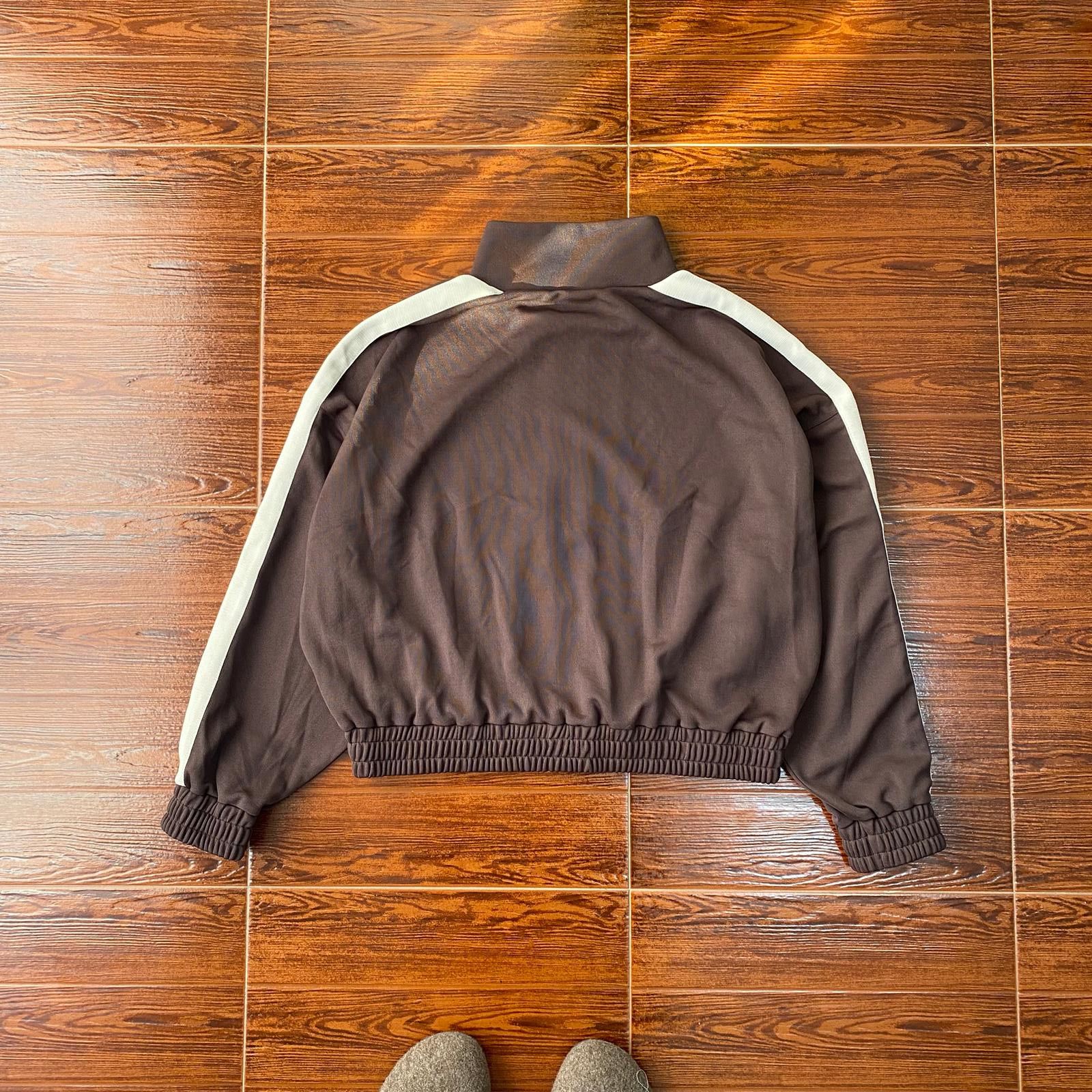 Cole Buxton Brown Crochet Logo Oversized Track Jacket Size US S / EU 44-46 / 1 - 4 Thumbnail