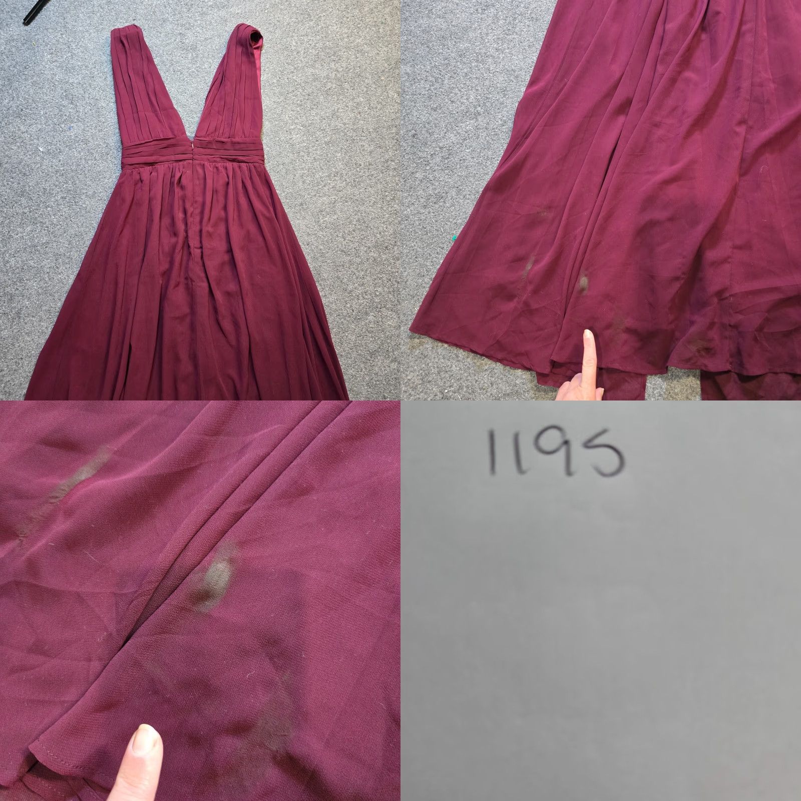 Lulus Lulus Dress Womens Size S Red Burgundy Maxi Sleeveless V-Neck Zip Lined Polyester Spandex Party/Cocktail Maxi Dress Mens? Size S / US 4 / IT 40 - 8 Thumbnail
