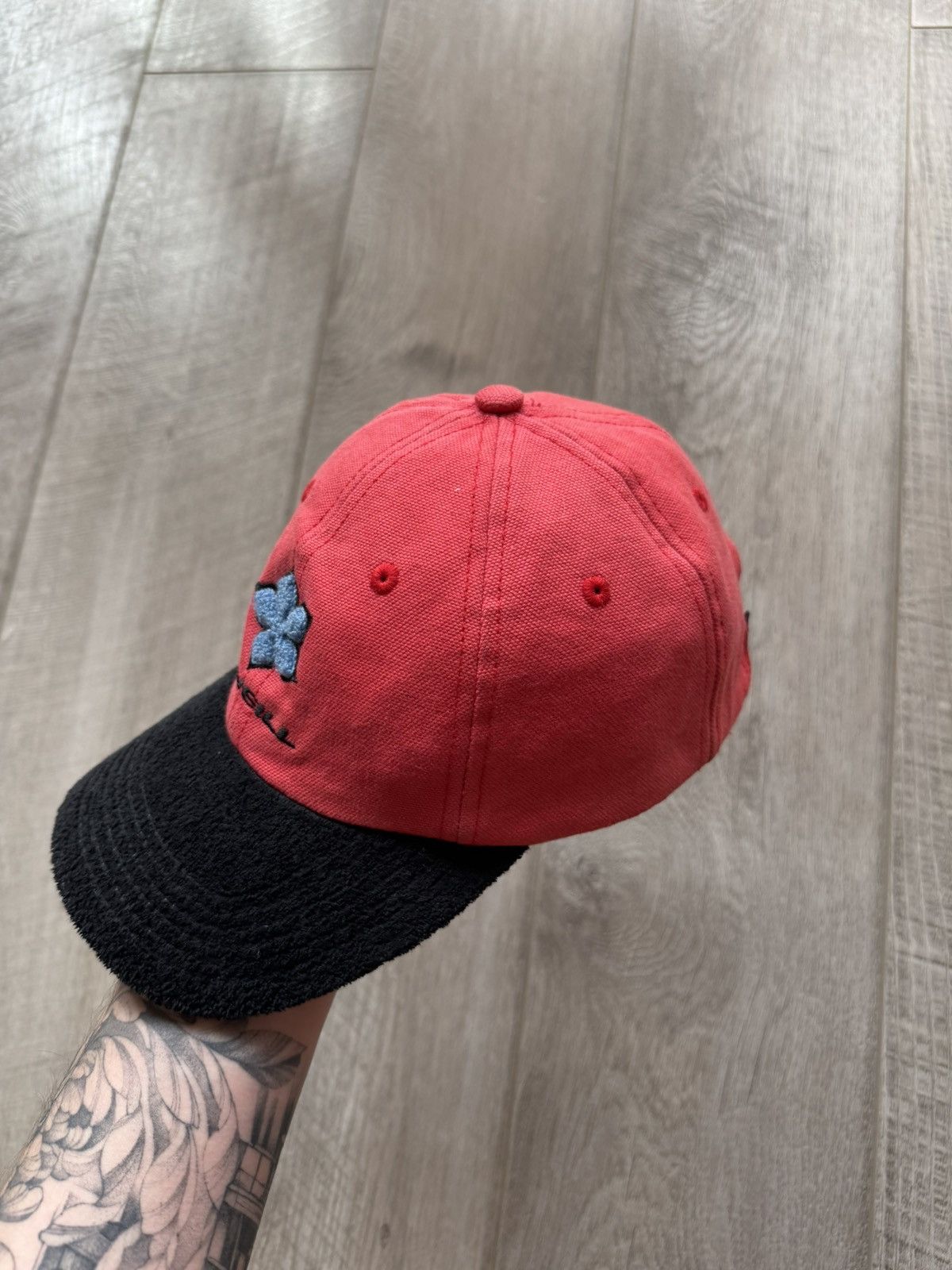 O'Neill Vintage 90s O’Neill Fleece Hat Cap Red Black Skate Surf Snow Size ONE SIZE - 4 Thumbnail