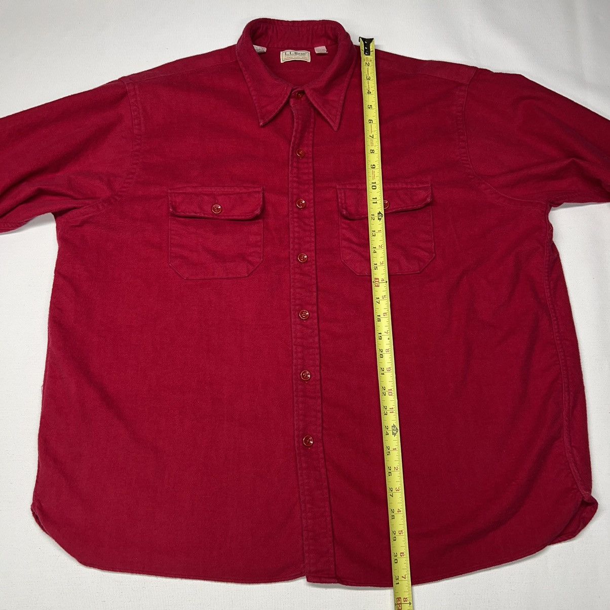 L.L. Bean × Vintage VTG LL Bean Shirt Red Button Up Flannel Heavy Outdoors 90s Size US XXL / EU 58 / 5 - 13 Thumbnail