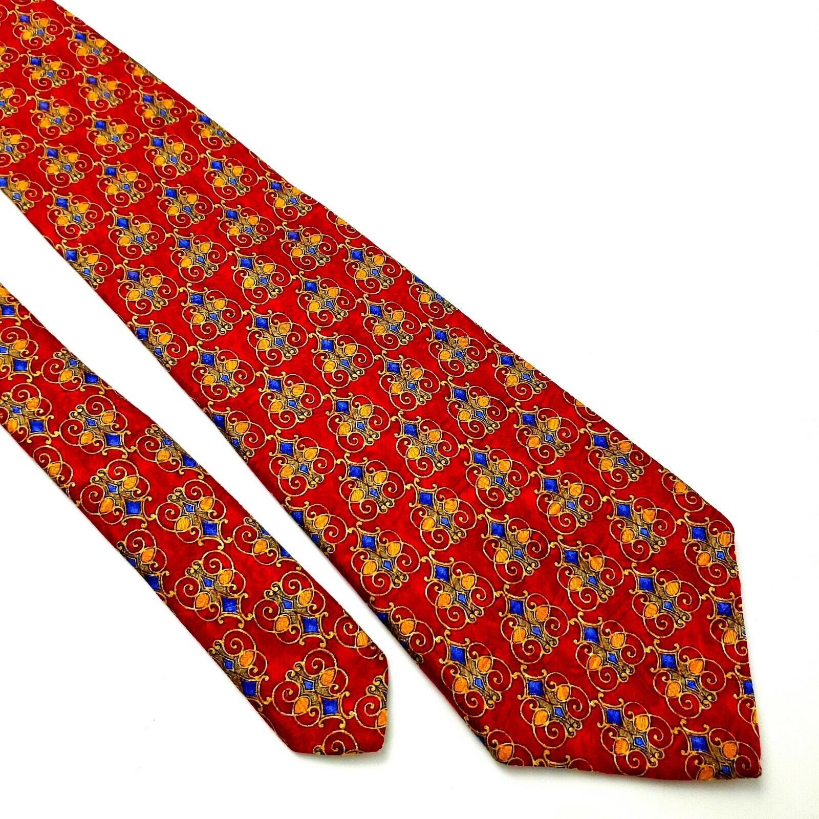 Robert Talbott Robert Talbott Studio Silk Tie Print Red Short Wide Geometri Size ONE SIZE - 1 Thumbnail