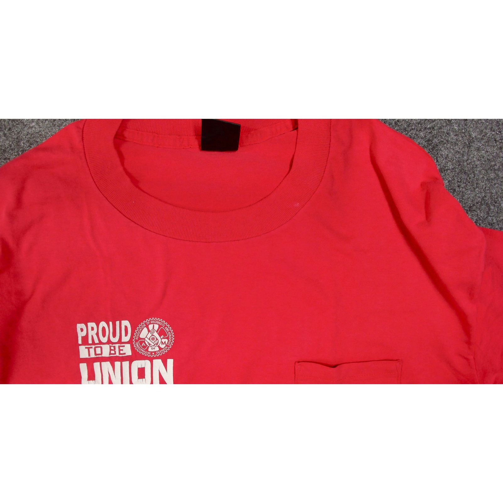 Vintage VTG Streetwear 90s Machinists Union Rattlesnake Pocket Tee Size US XXL / EU 58 / 5 - 7 Thumbnail