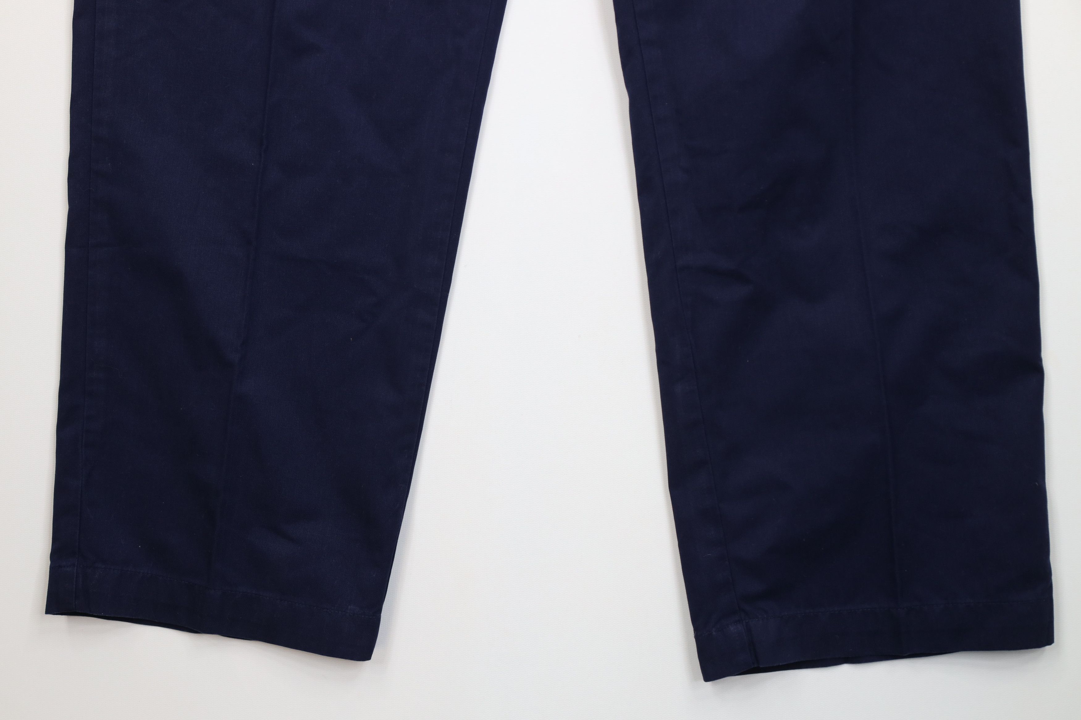 Ralph Lauren Vintage 90s Ralph Lauren Wide Leg Chino Pants Navy Blue Size US 32 / EU 48 - 4 Thumbnail