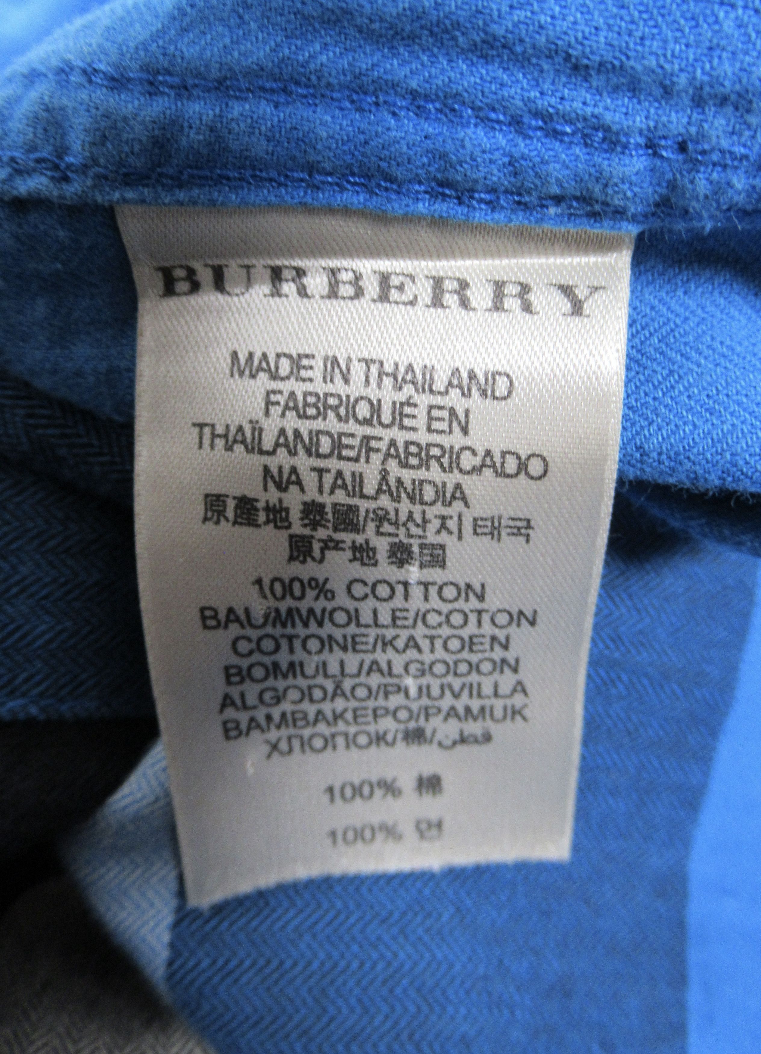 Burberry Burberry Brit Check Cotton Button Down Shirt Nickel Blue S Size US S / EU 44-46 / 1 - 10 Thumbnail