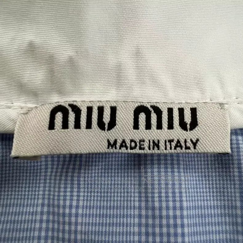Miu Miu Miu Miu 40 Light blue doll collar shirt Size M / US 6-8 / IT 42-44 - 3 Thumbnail
