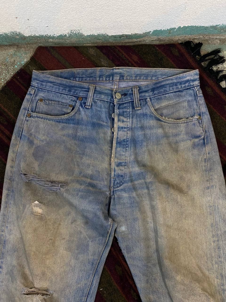 Levi's vintage levis small e selvedge distressed denim Size US 35 - 9 Thumbnail