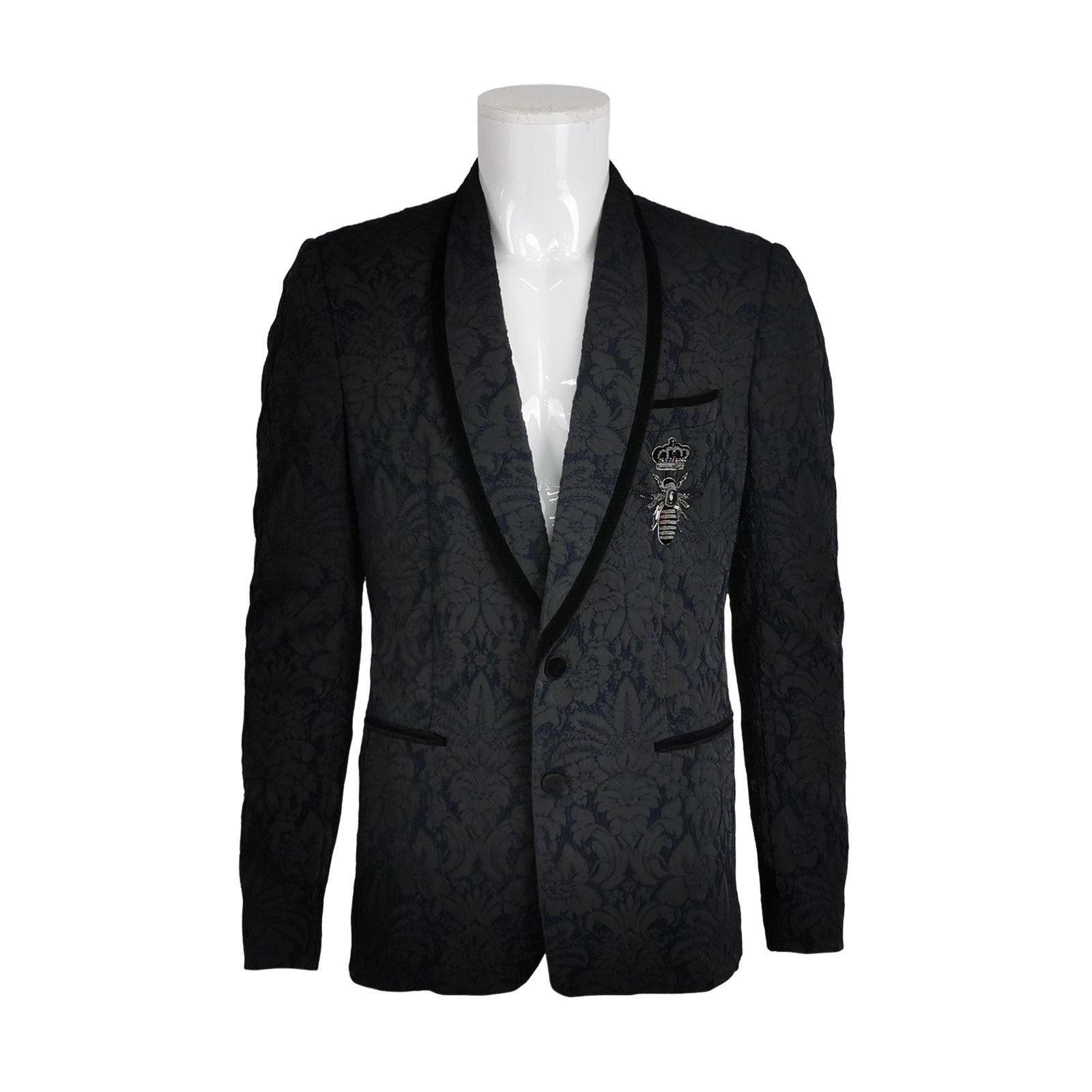 Dolce & Gabbana Dolce&Gabbana Bee Embroidered Jacquard Blazer 40R Size 40R - 1 Thumbnail