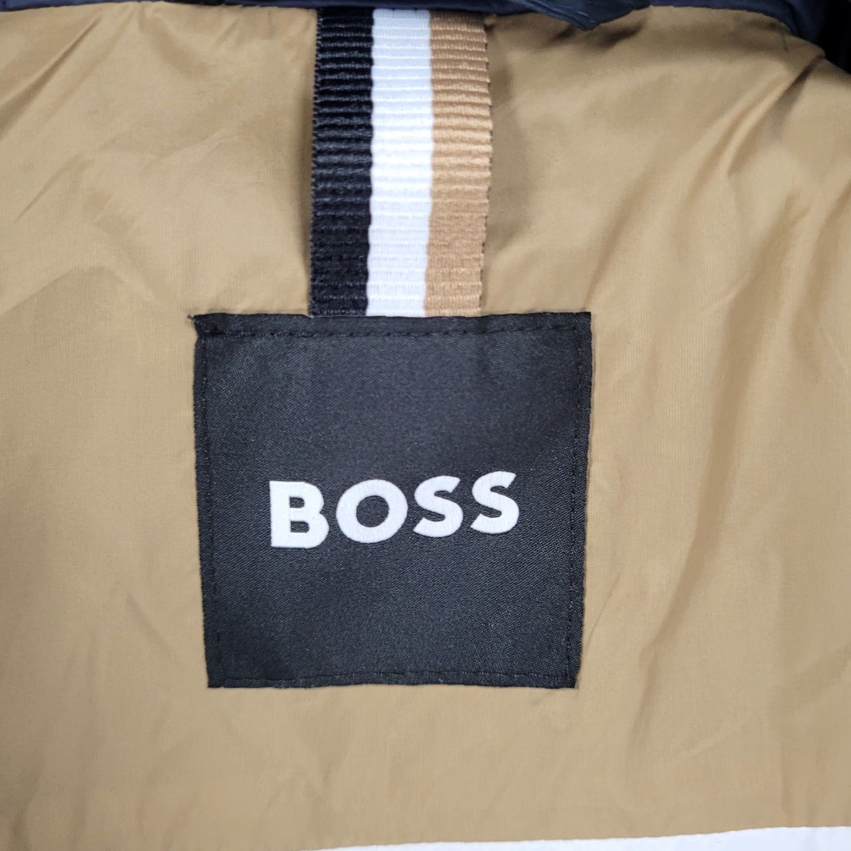 Vintage Boss Jacket Mens 44R Navy Hooded Lightweight Full Zip Inner Pocket Windbreaker Size US S / EU 44-46 / 1 - 3 Thumbnail