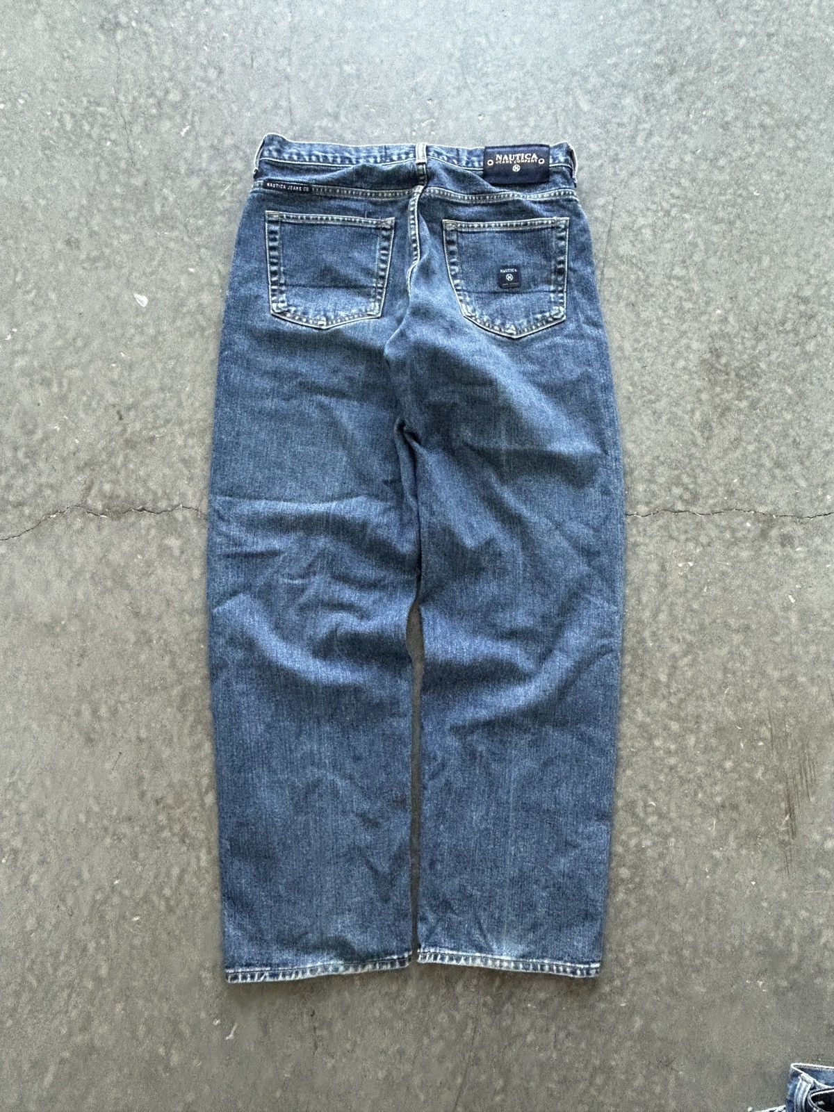 Nautica Vintage Y2K Nautica Baggy Denim Jeans 33x32 Size US 33 - 6 Thumbnail