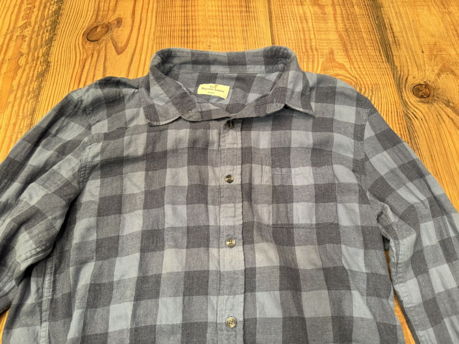 Marine Layer Marine Layer Blue flannel - size Marge (M/L) Size US M / EU 48-50 / 2 - 4 Thumbnail