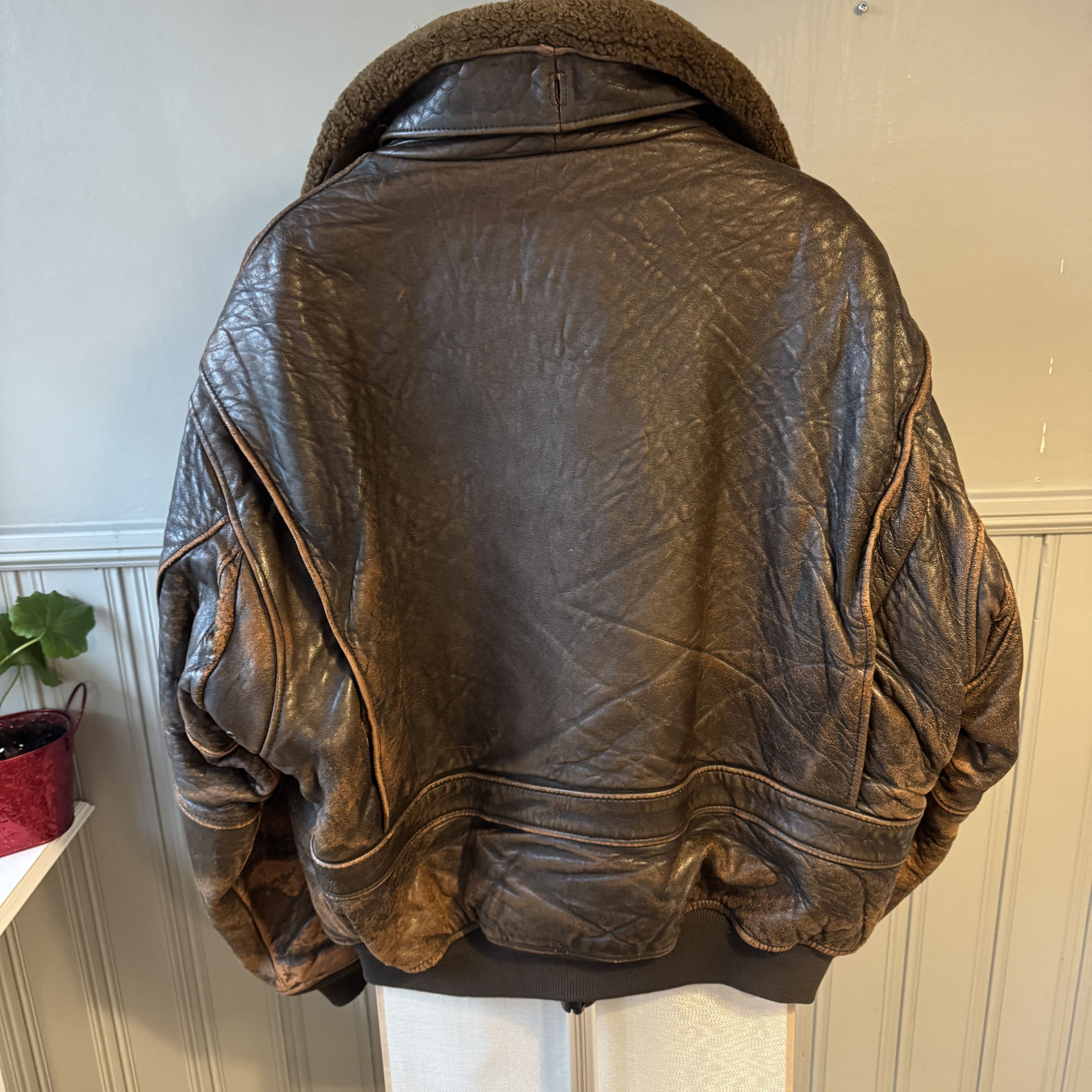 Avirex Avirex type G-1 US Navy Leather Jacket Size US XL / EU 56 / 4 - 2 Thumbnail