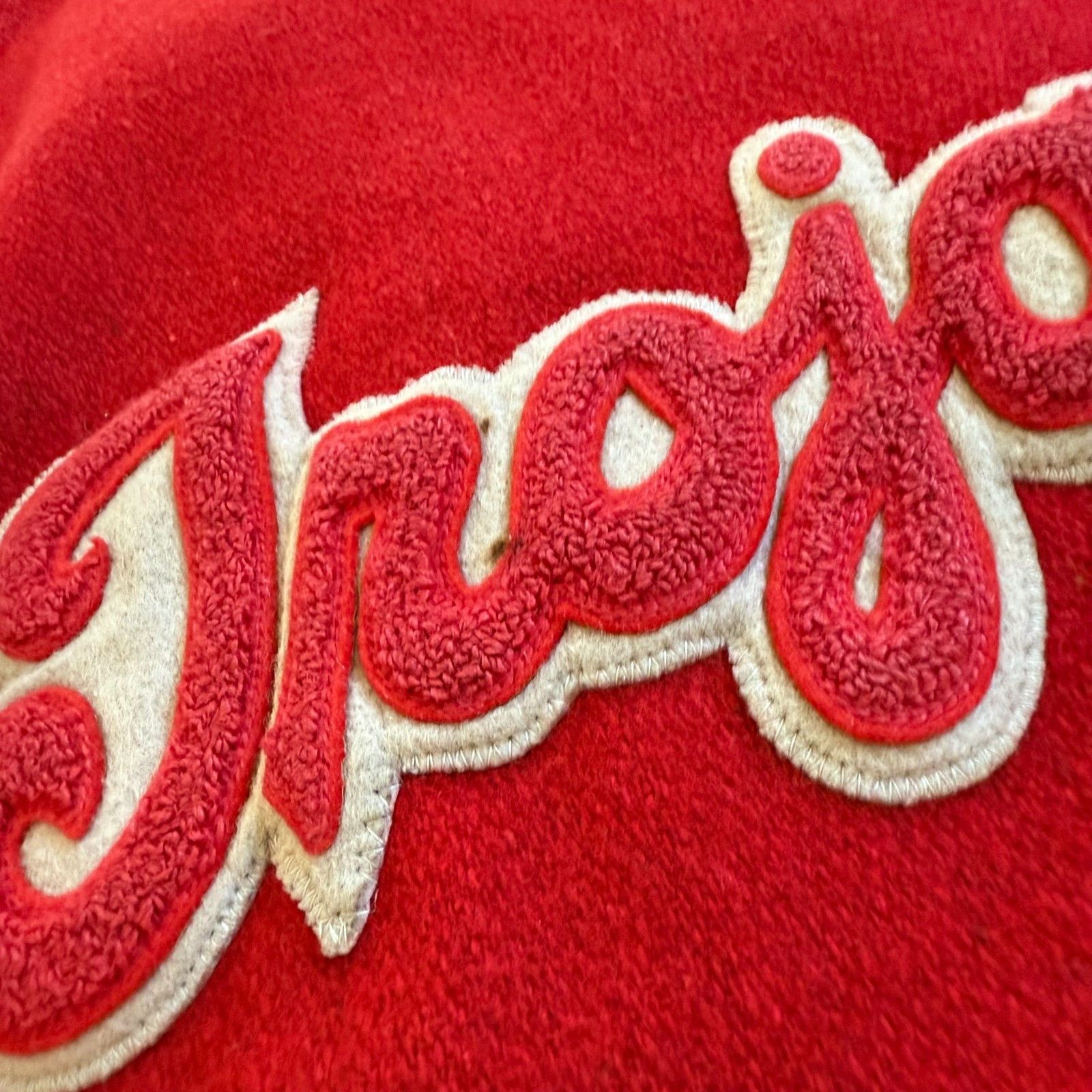 RRL Ralph Lauren Vintage 1960's Trojans Varsity Wool Jacket Red Size US M / EU 48-50 / 2 - 4 Thumbnail