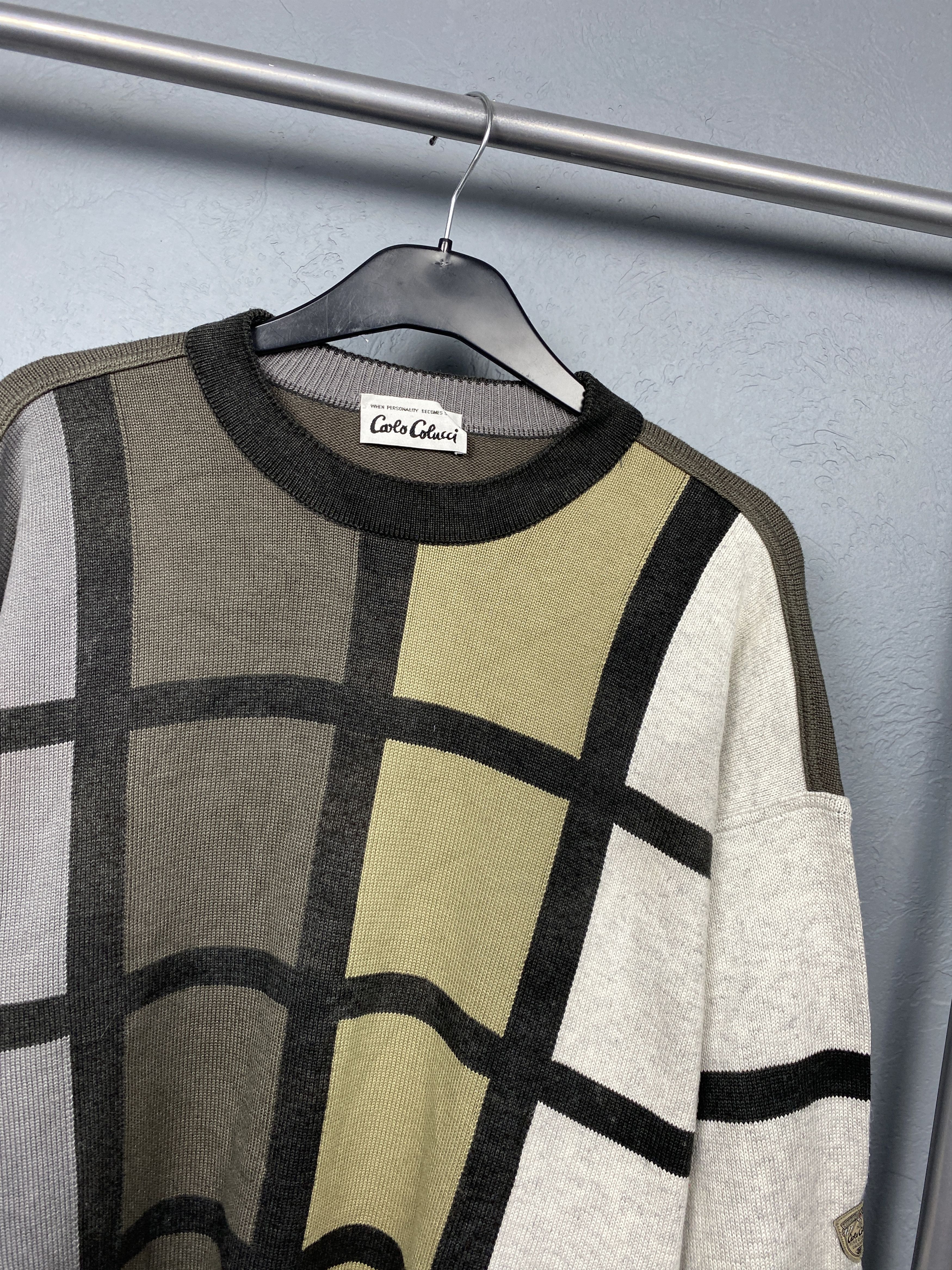 Carlo Colucci Carlo Colucci Vintage Mens Crew Neck Knit Sweater Size US M / EU 48-50 / 2 - 2 Thumbnail