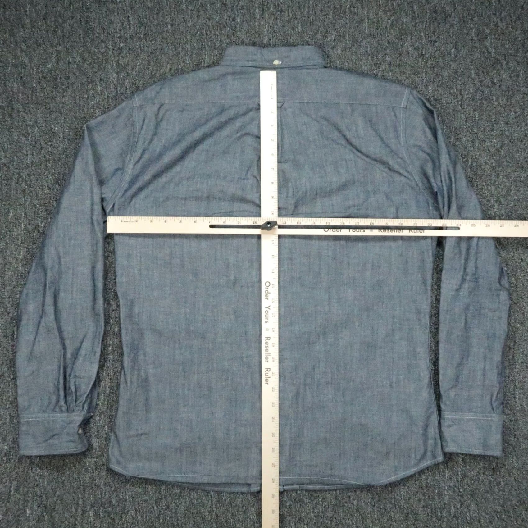 Gustin Gustin Shirt Mens XL Blue Long Sleeve Chambray Button Down Workwear Size US XL / EU 56 / 4 - 5 Thumbnail