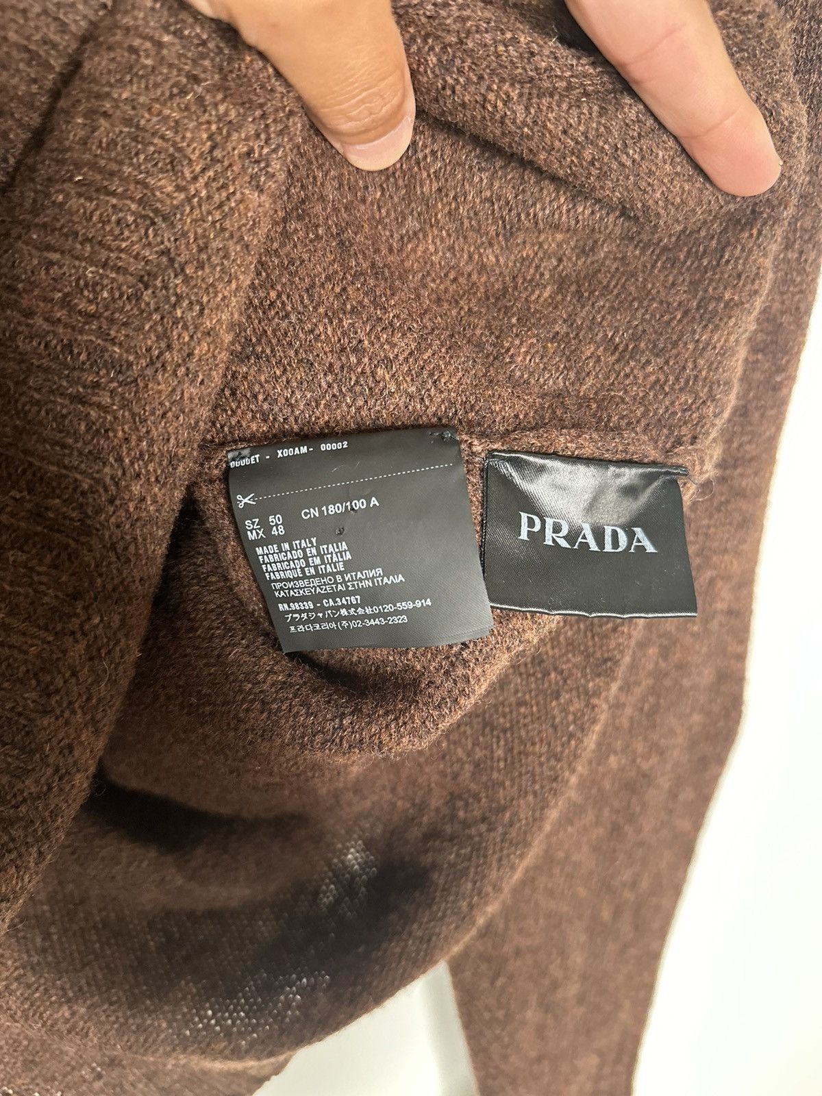 Prada Deep V knit Sweater Size US L / EU 52-54 / 3 - 5 Thumbnail