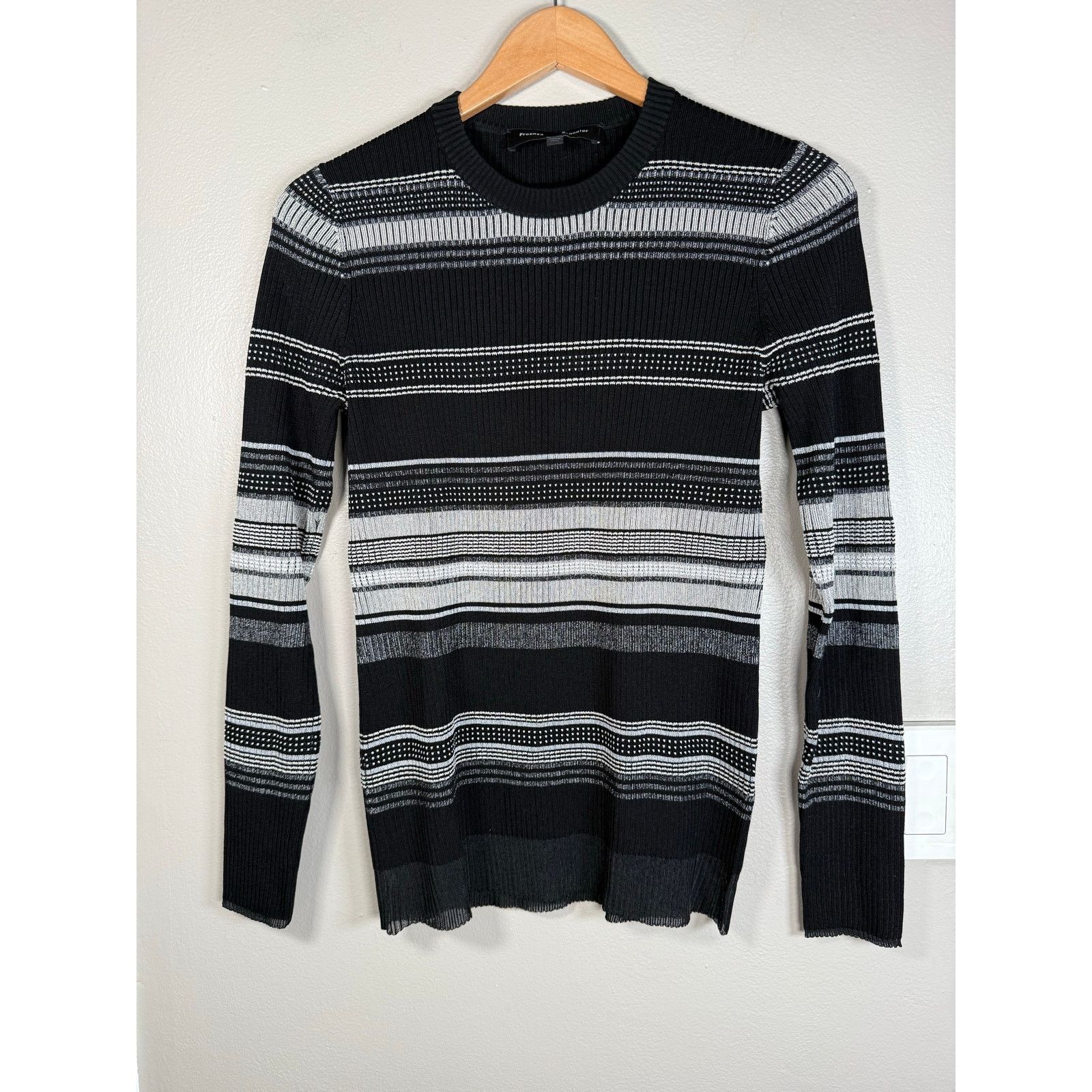 Proenza Schouler Proenza Schouler Striped Ribbed Crewneck $665 size S Size S / US 4 / IT 40 - 4 Thumbnail