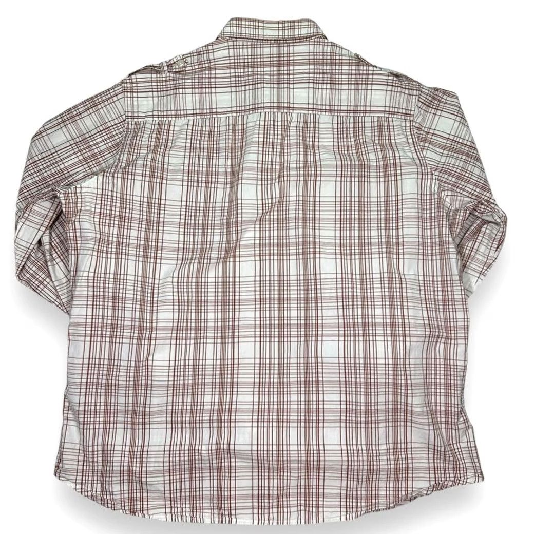 Ecko Unltd. Classic Shirt Casual Brown & White Plaid Button-Down Long Sleeve Top Mens XXL Size US XXL / EU 58 / 5 - 2 Thumbnail