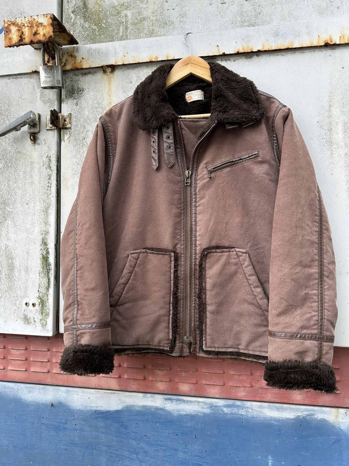 Edwin 👹Vintage Edwin Fleece Lined Brown Detroit Jacket Size US M / EU 48-50 / 2 - 5 Thumbnail
