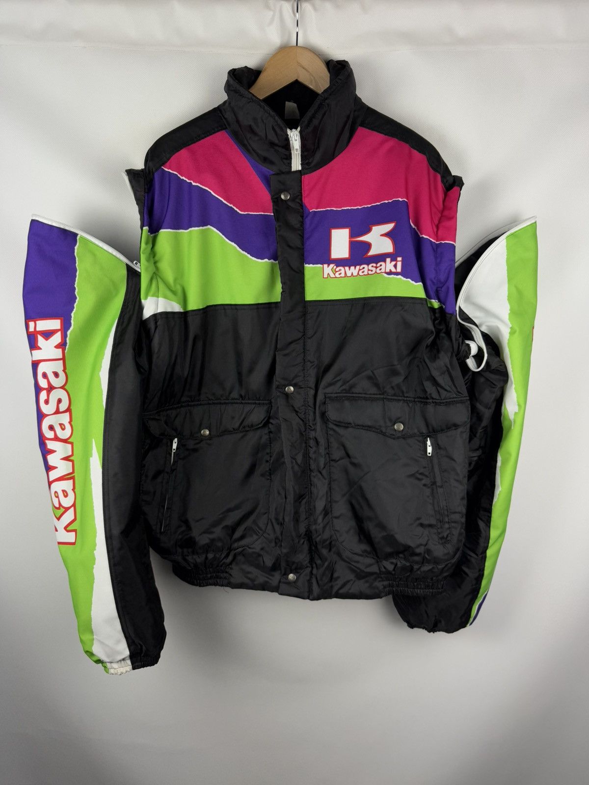 Vintage Kawasaki Vintage Racing Big Logo Transformer Jacket Size US XXL / EU 58 / 5 - 21 Thumbnail