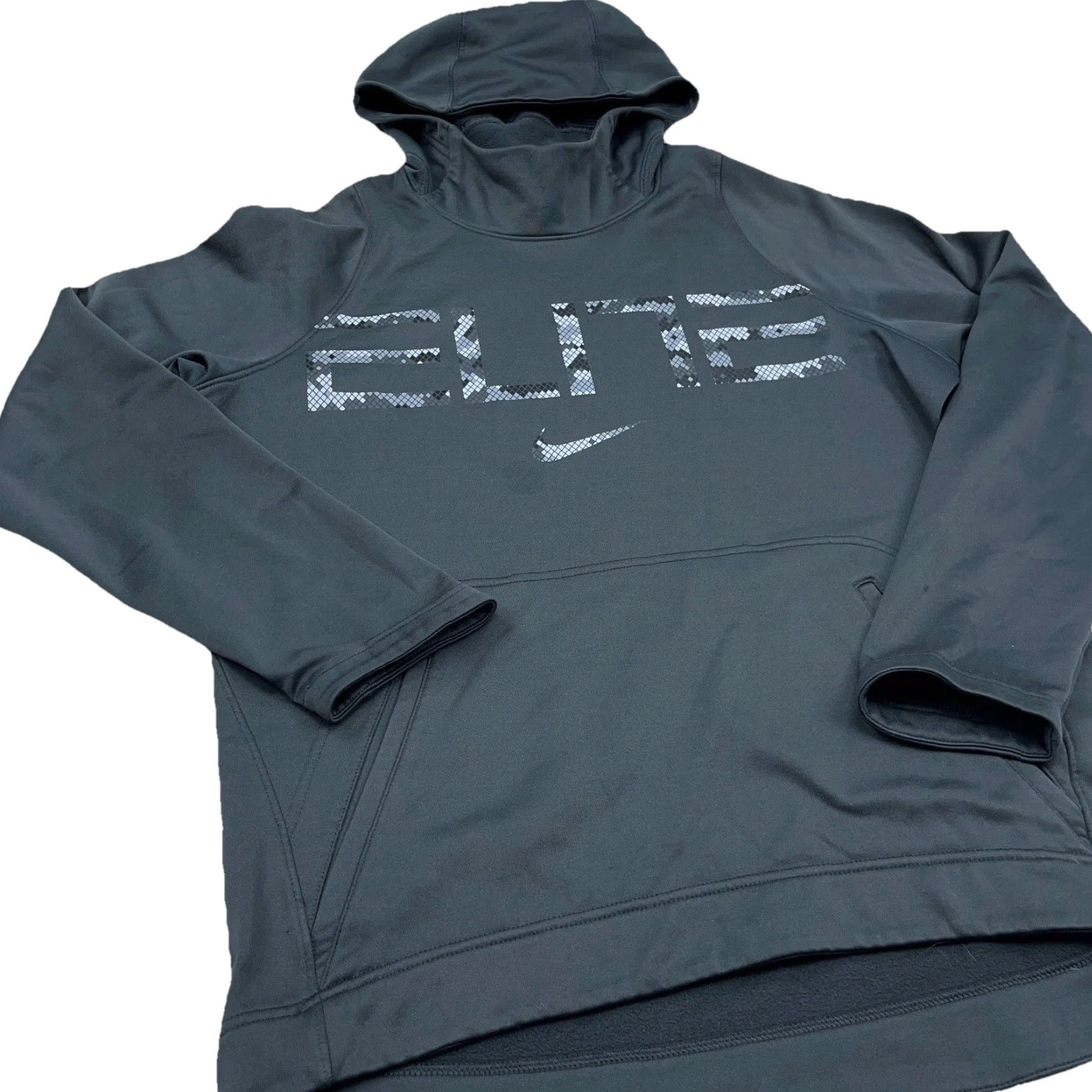 Nike VINTAGE Nike Hoodie Men Medium Gray Sweatshirt Dri Fit Elite Spell Out Swoosh Size US M / EU 48-50 / 2 - 3 Thumbnail