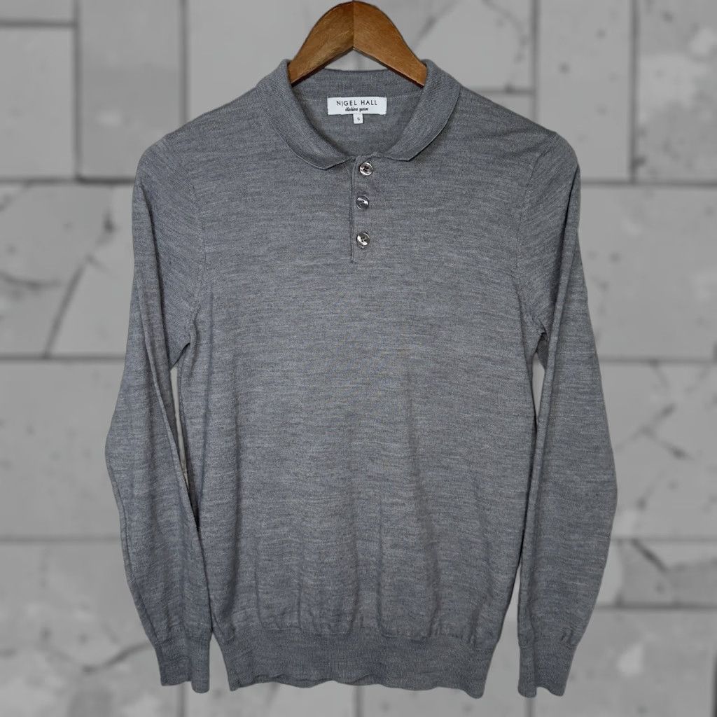 Vintage Nigel Hall Wool Acrylic Blend Gray Long Sleeve Pullover Sweater Mens Size S Size US S / EU 44-46 / 1 - 1 Thumbnail