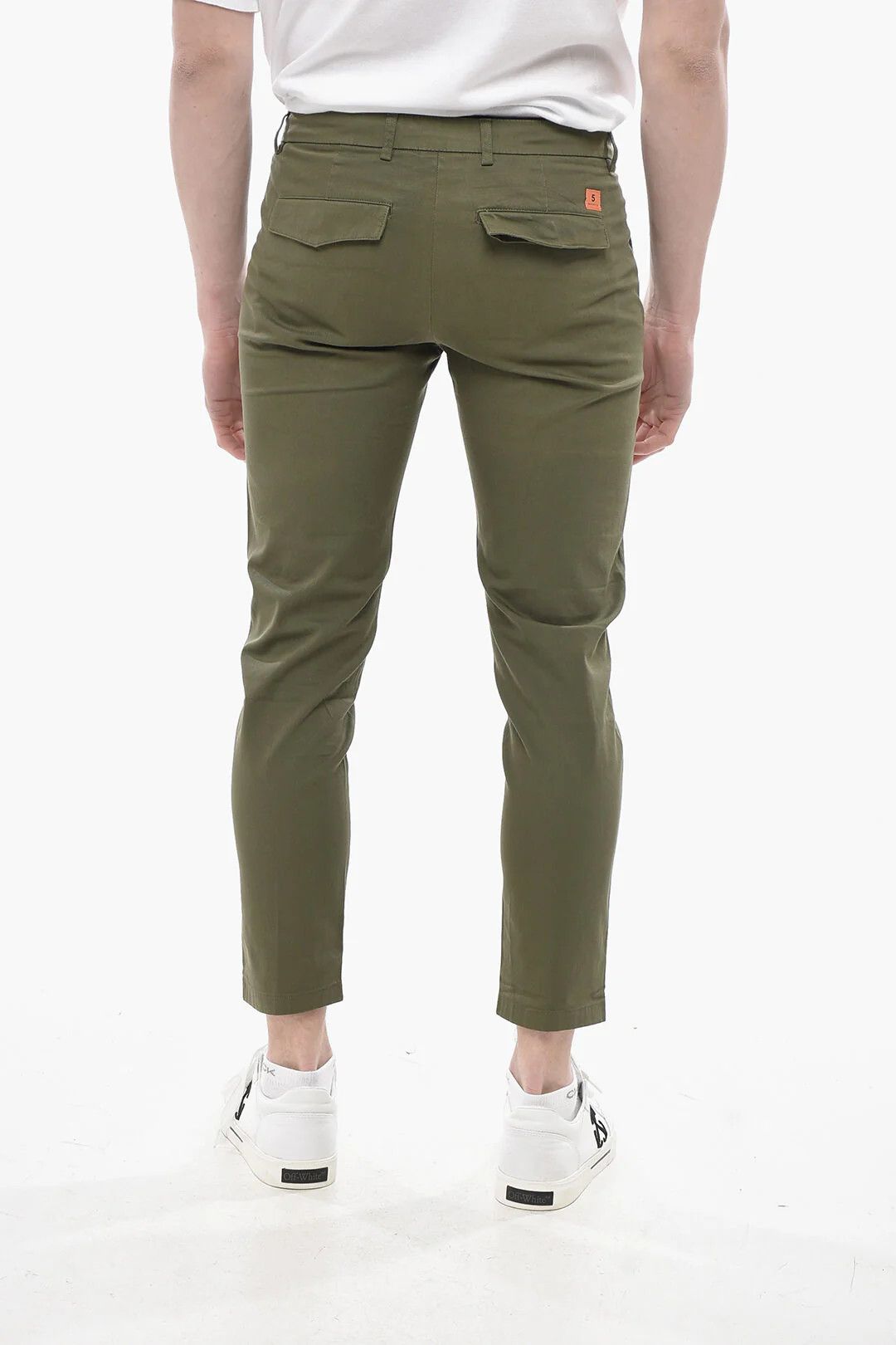 DEPARTMENT5 og1mm0326 Cotton Gabardine Chino Pant in Green Size US 31 - 2 Thumbnail
