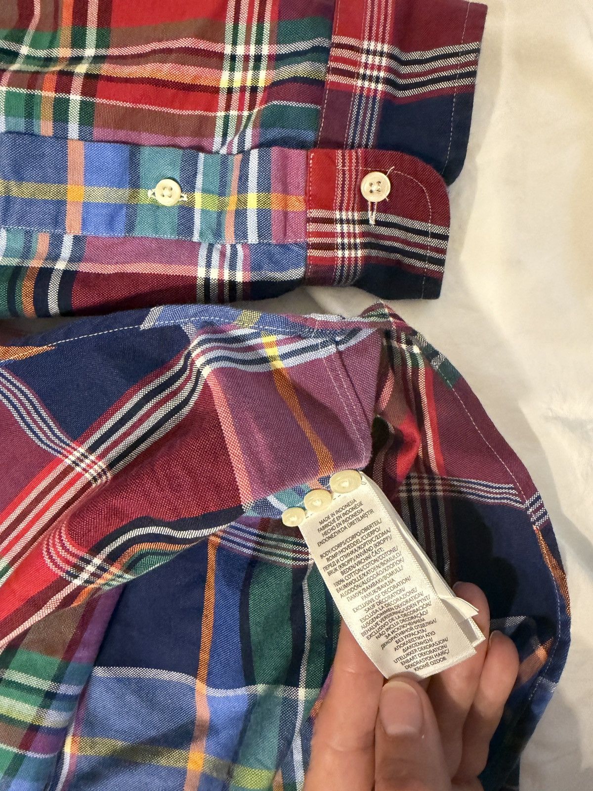 Polo Ralph Lauren Large Classic Fit Plaid Button Down Oxford Shirt Size US L / EU 52-54 / 3 - 5 Thumbnail