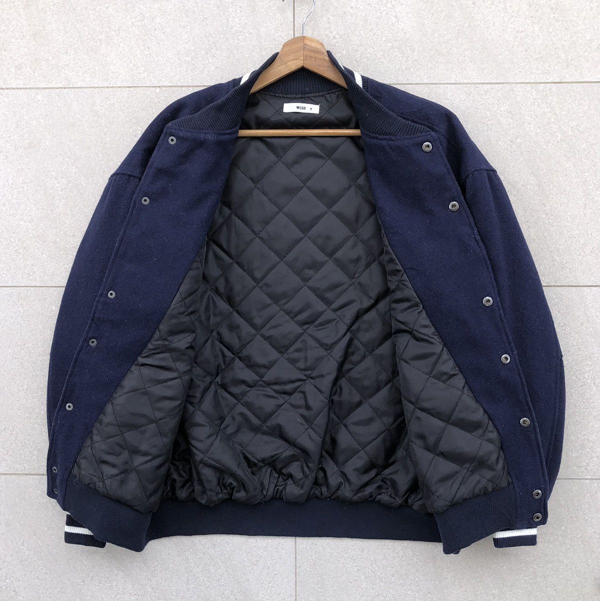 Japanese Brand Japanese Brand WEGO Melton Patch Stadium Wool Varsity Jacket Size US M / EU 48-50 / 2 - 8 Thumbnail