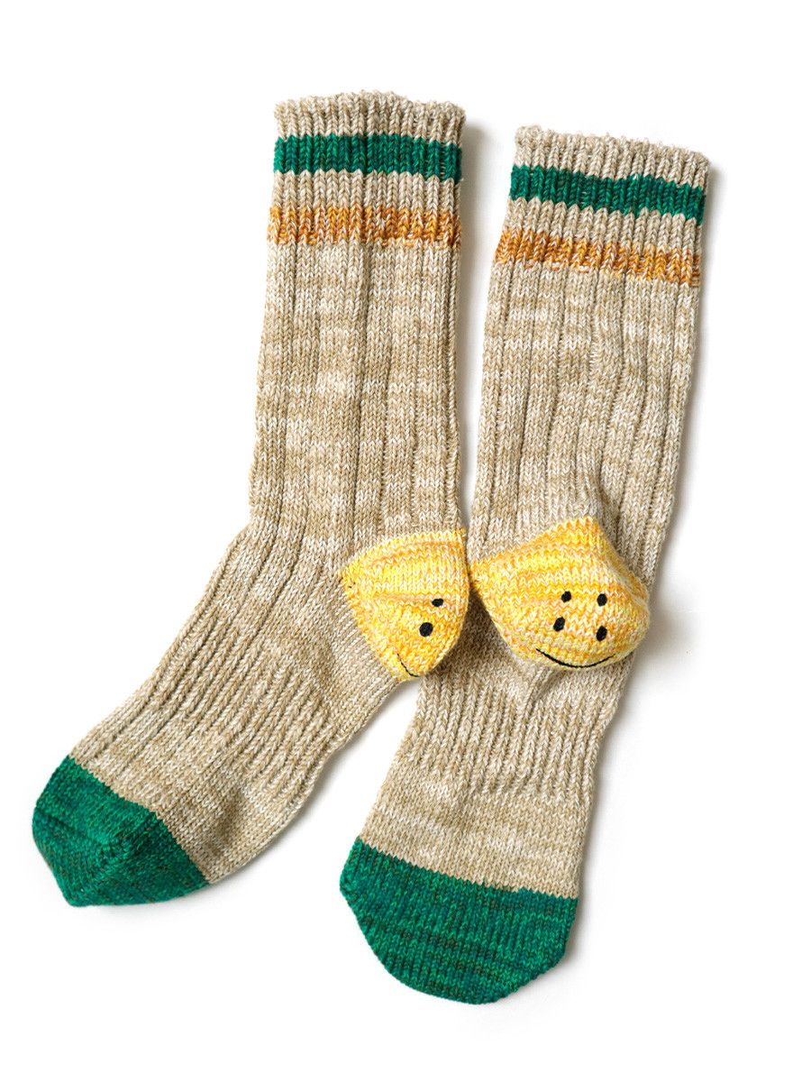 Kapital Kapital 60 IVY Rainbowy Smile Happy Heel Hold Socks Size ONE SIZE - 2 Thumbnail