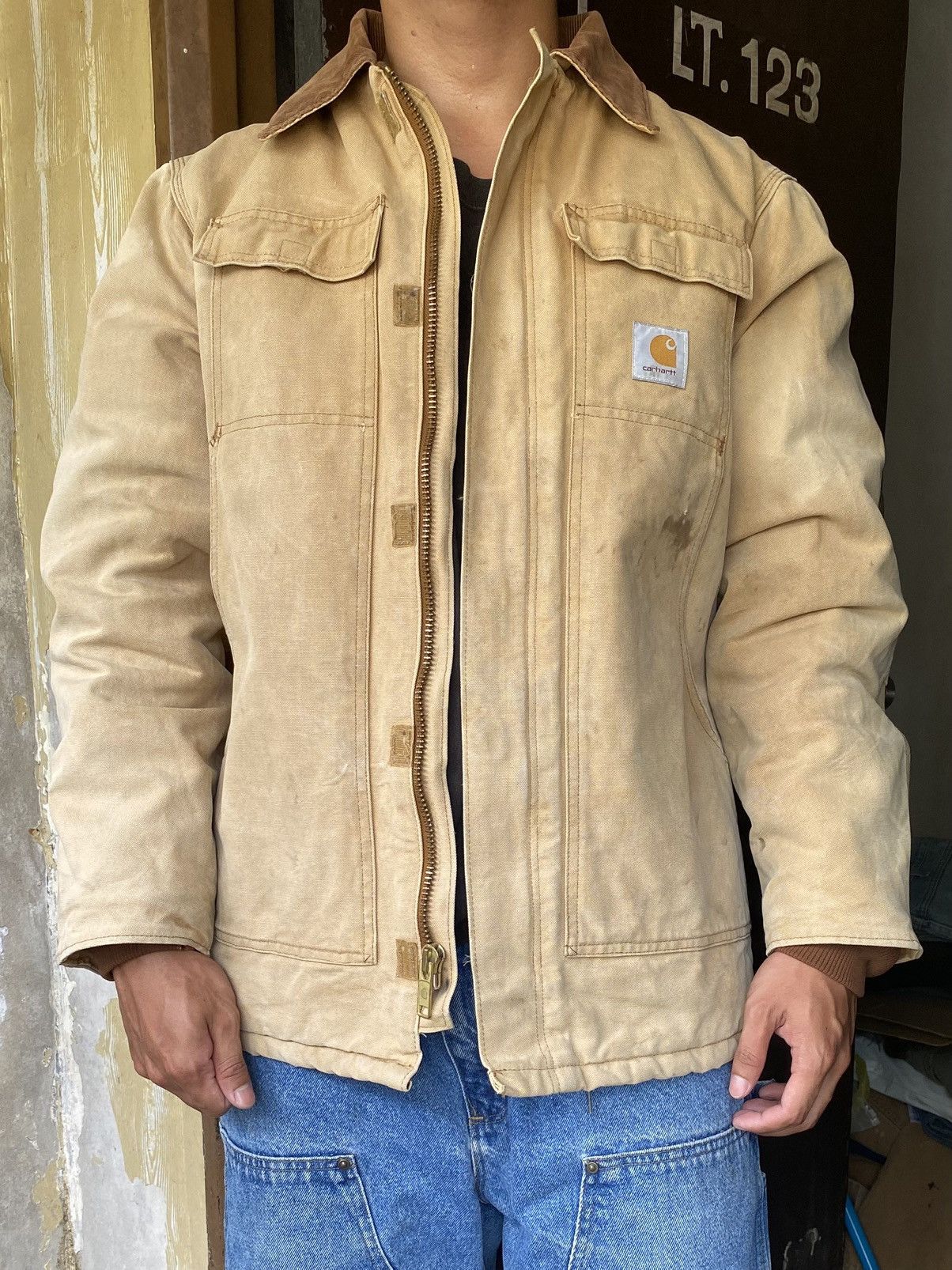 Carhartt Vintage Carhartt Arctic Jacket BRN Flannel lined Used Size US M / EU 48-50 / 2 - 1 Thumbnail