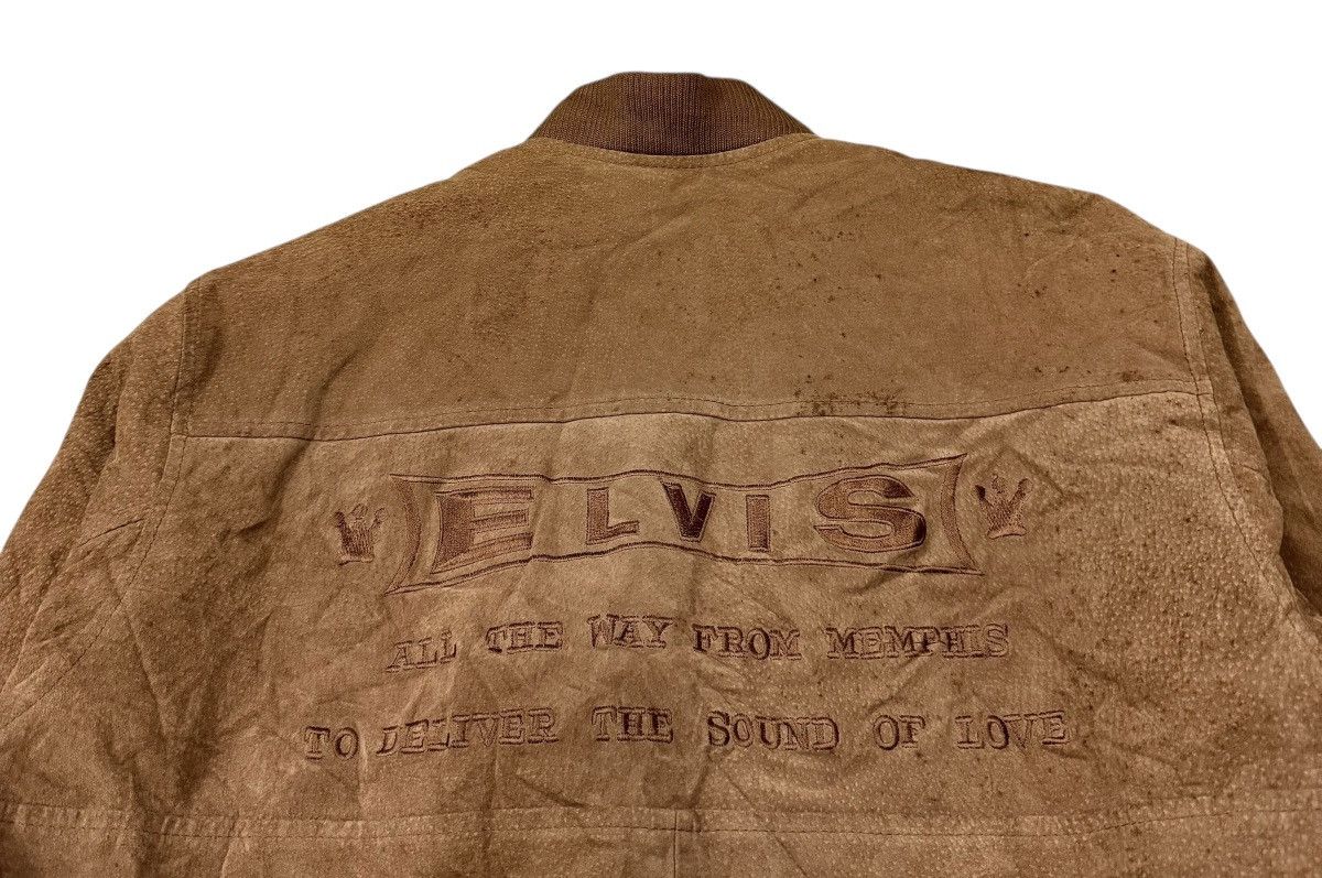 Leather ‼️RARE‼️Vintage Elvis Presley Pigskin Bomber Leather Jacket Size US L / EU 52-54 / 3 - 15 Thumbnail