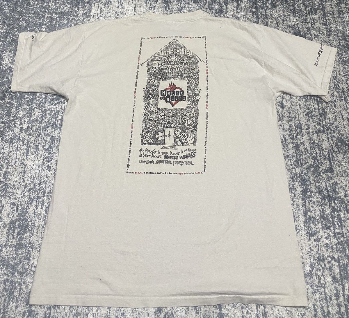 Vintage Vintage 1990s House Of Blues New orleans of spirit T-Shirt Size US XL / EU 56 / 4 - 4 Thumbnail