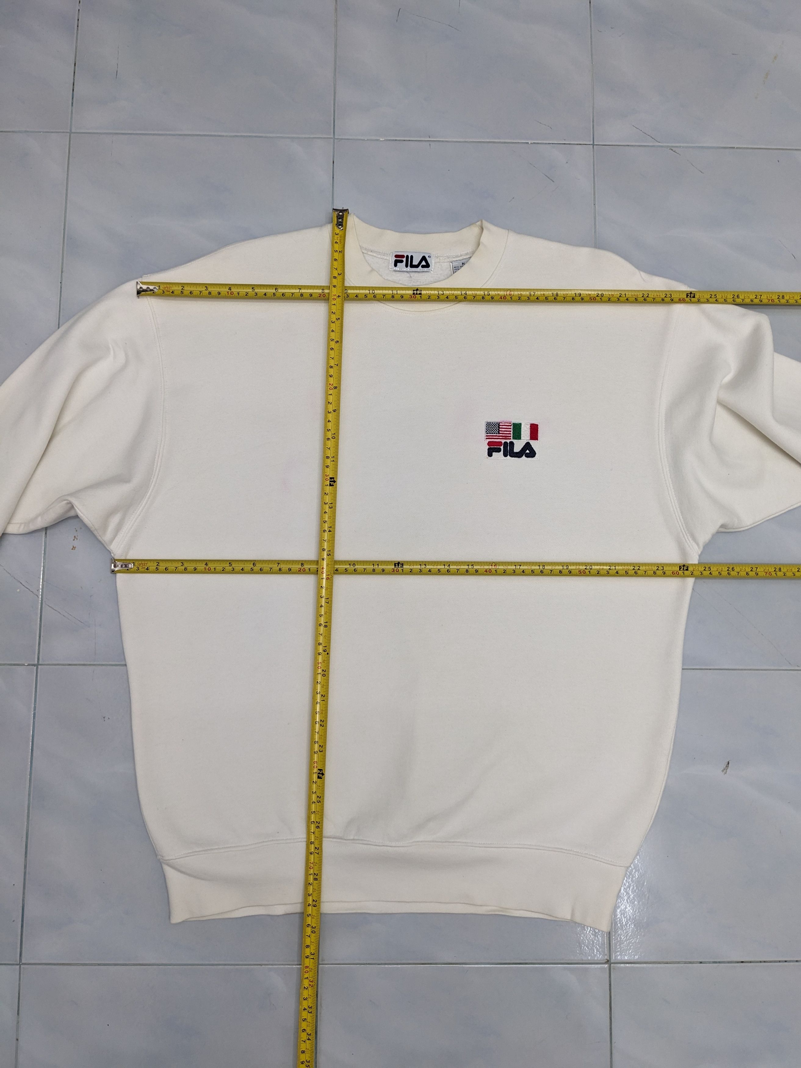 Fila Vintage 90s FILA Flag Logo Crewneck Sweatshirt Size US M / EU 48-50 / 2 - 7 Thumbnail