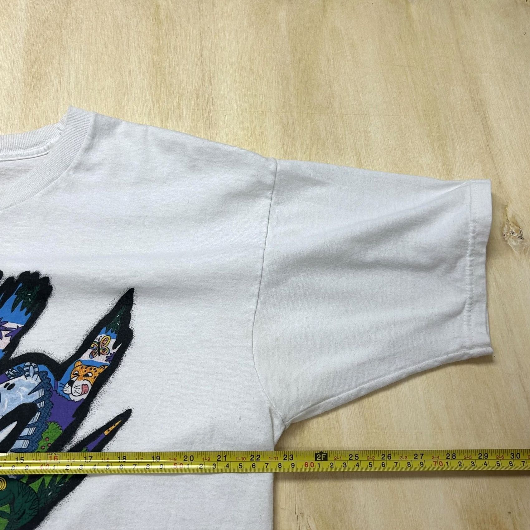 Fruit Of The Loom VINTAGE Fruit of the Loom Shirt Mens XL White Wild Animals Safari Graphic Tee Size US XL / EU 56 / 4 - 5 Thumbnail